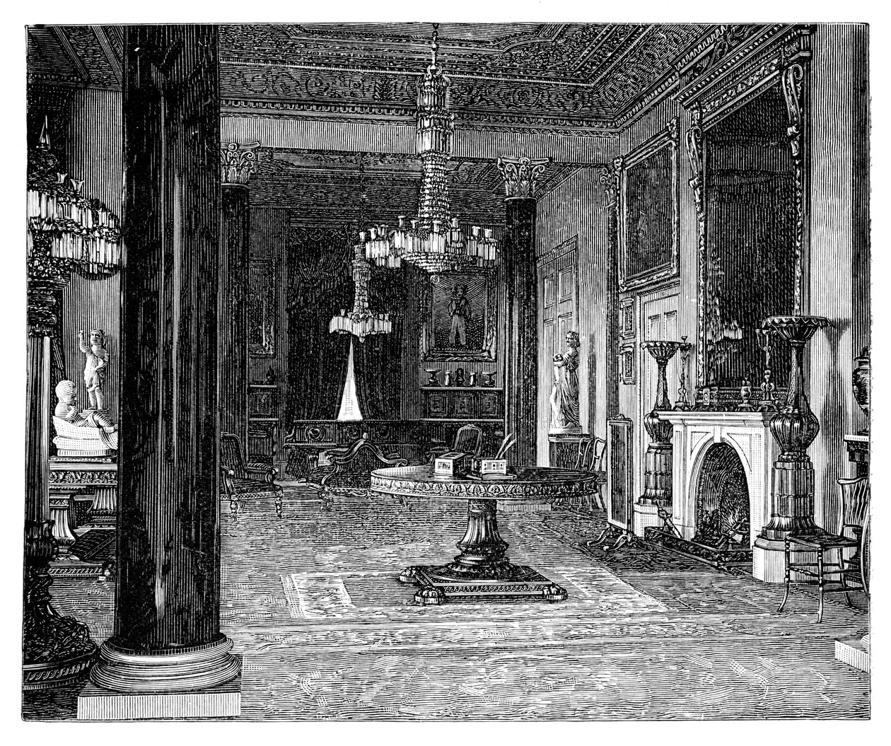 Dronning Victorias dagligstue, Osborne House, Isle of Wight af Unbekannt
