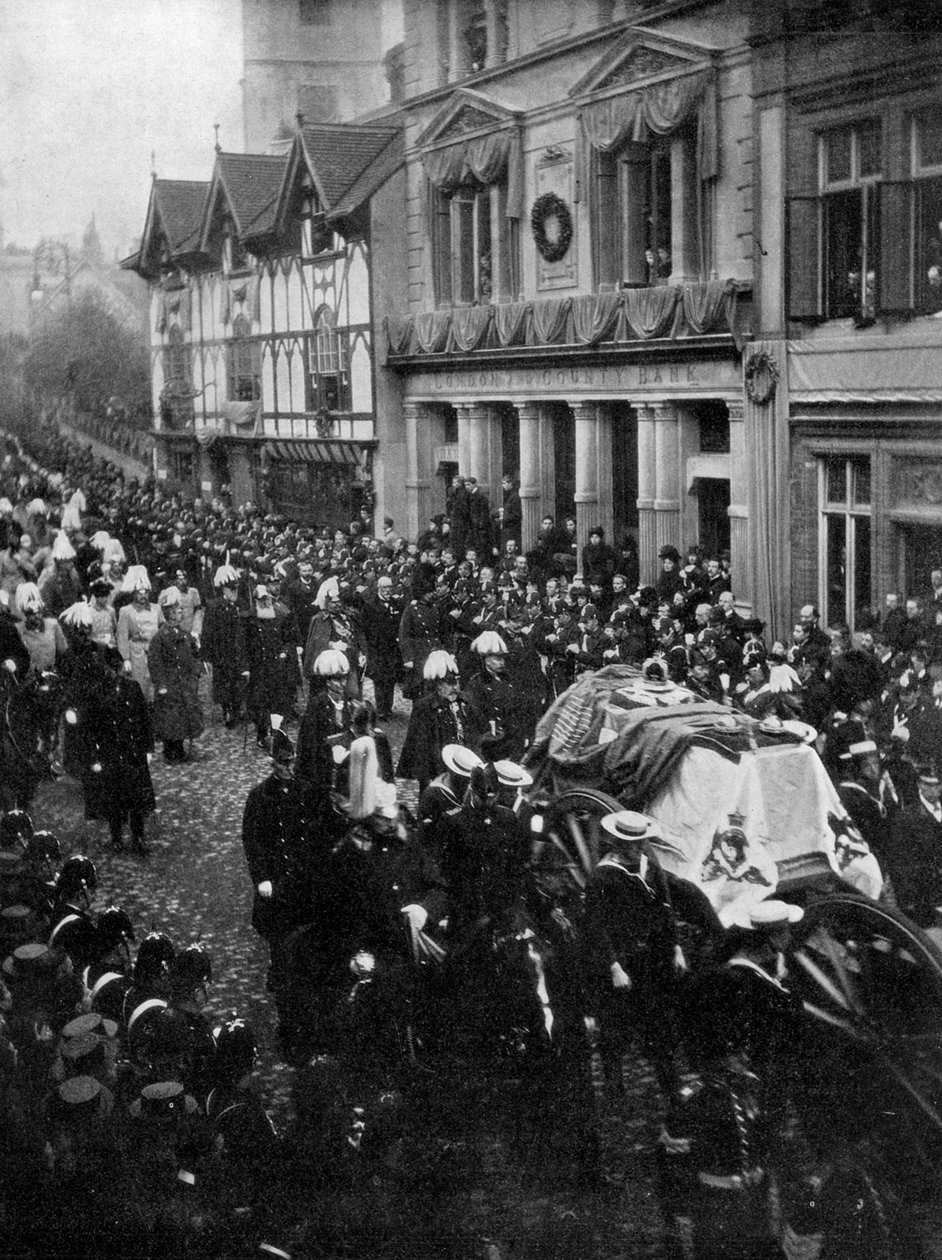 Dronning Victorias begravelsesoptog, 1901 af Unbekannt