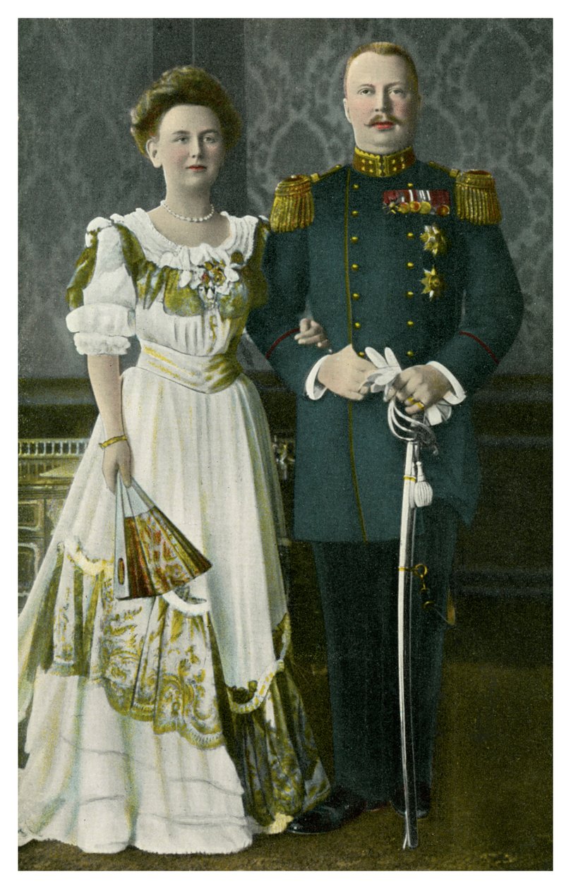 Dronning Wilhelmina og Prins Henrik af Holland, c1900-c1910s af Unbekannt