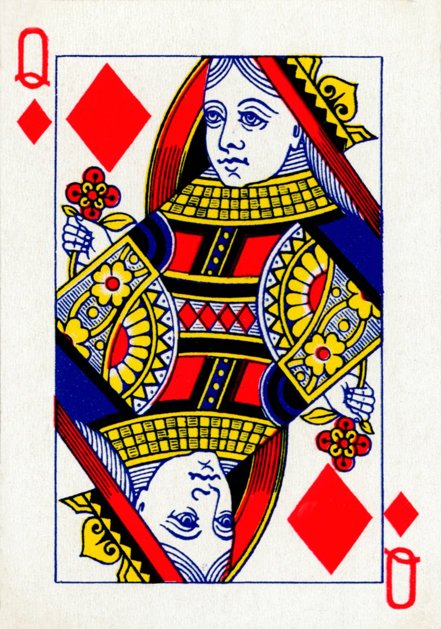 Queen of Diamonds fra et sæt Goodall & Son Ltd. spillekort, c1940 af Unbekannt