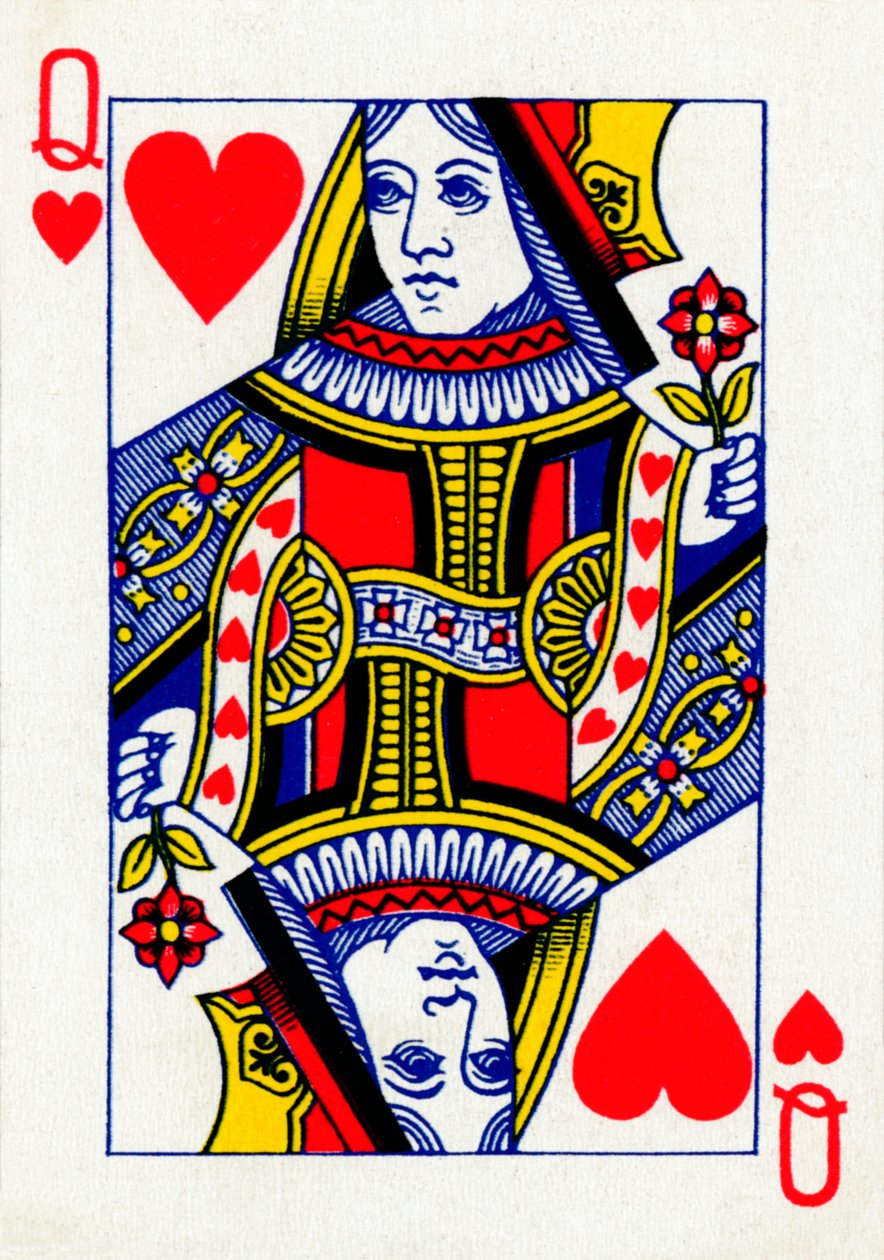 Queen of Hearts fra et sæt Goodall & Son Ltd. spillekort, c1940 af Unbekannt
