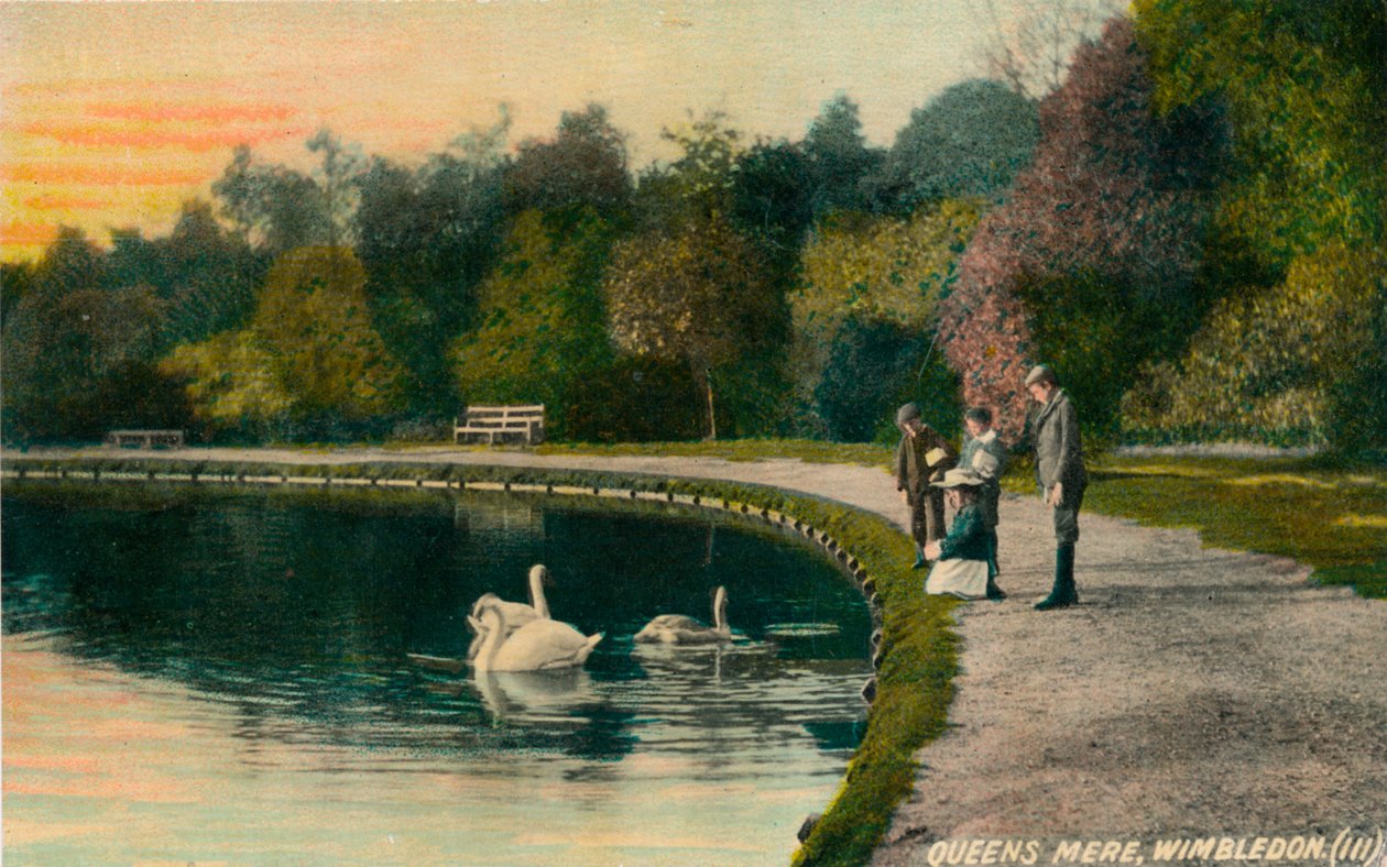 Queens Mere, Wimbledon, c1910 af Unbekannt