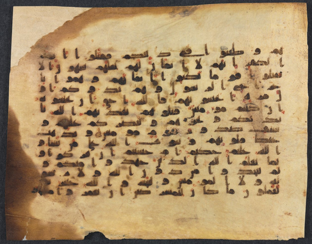 Koranmanuskript Folio recto, 800-900-tallet. af Unbekannt