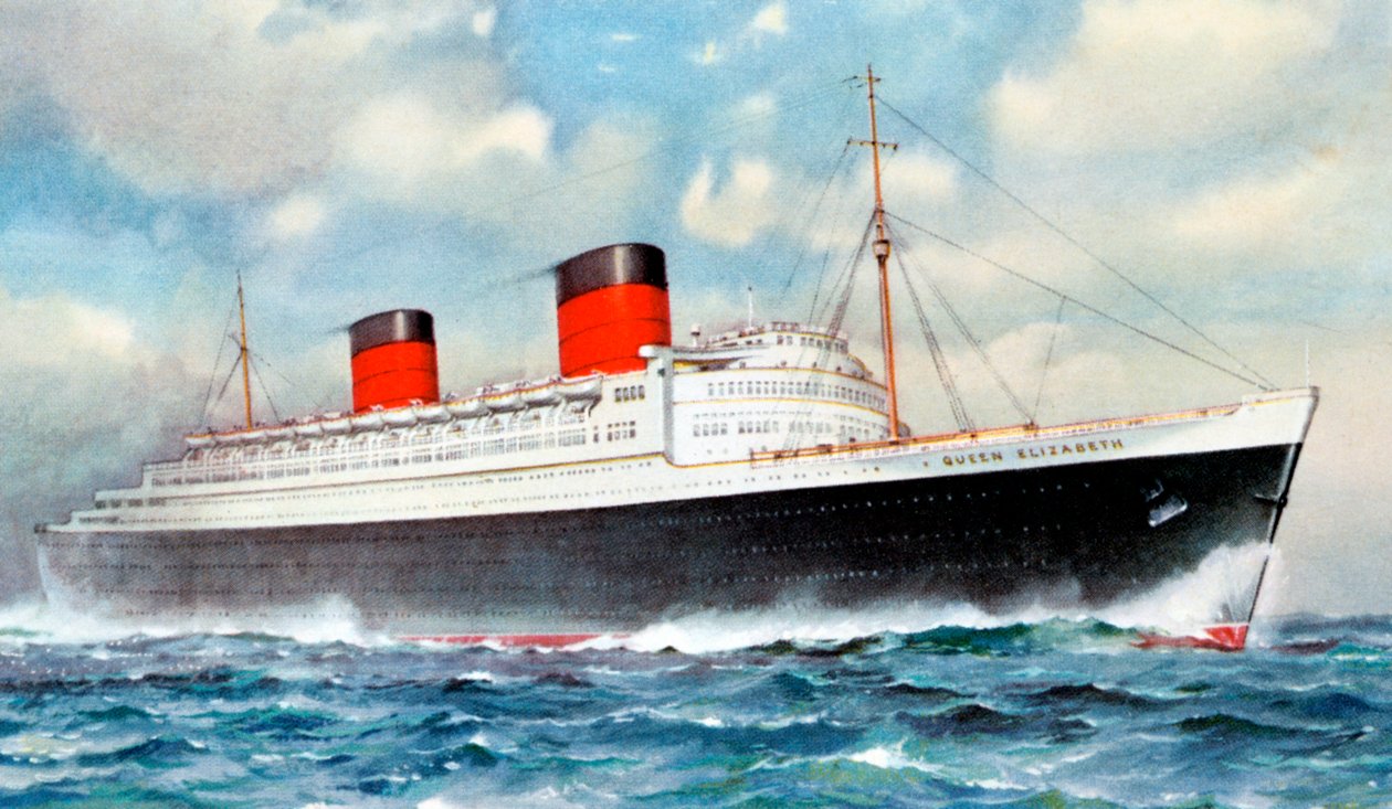 RMS Queen Elizabeth, Cunard-fartøj, 20. århundrede af Unbekannt