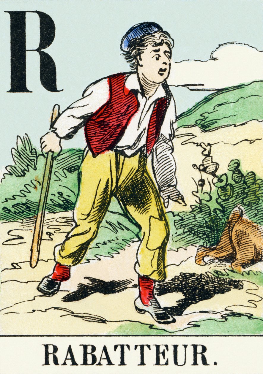R : Rabatteur - The Hunting Alphabet, ca. 1890 (gravering) af Unbekannt