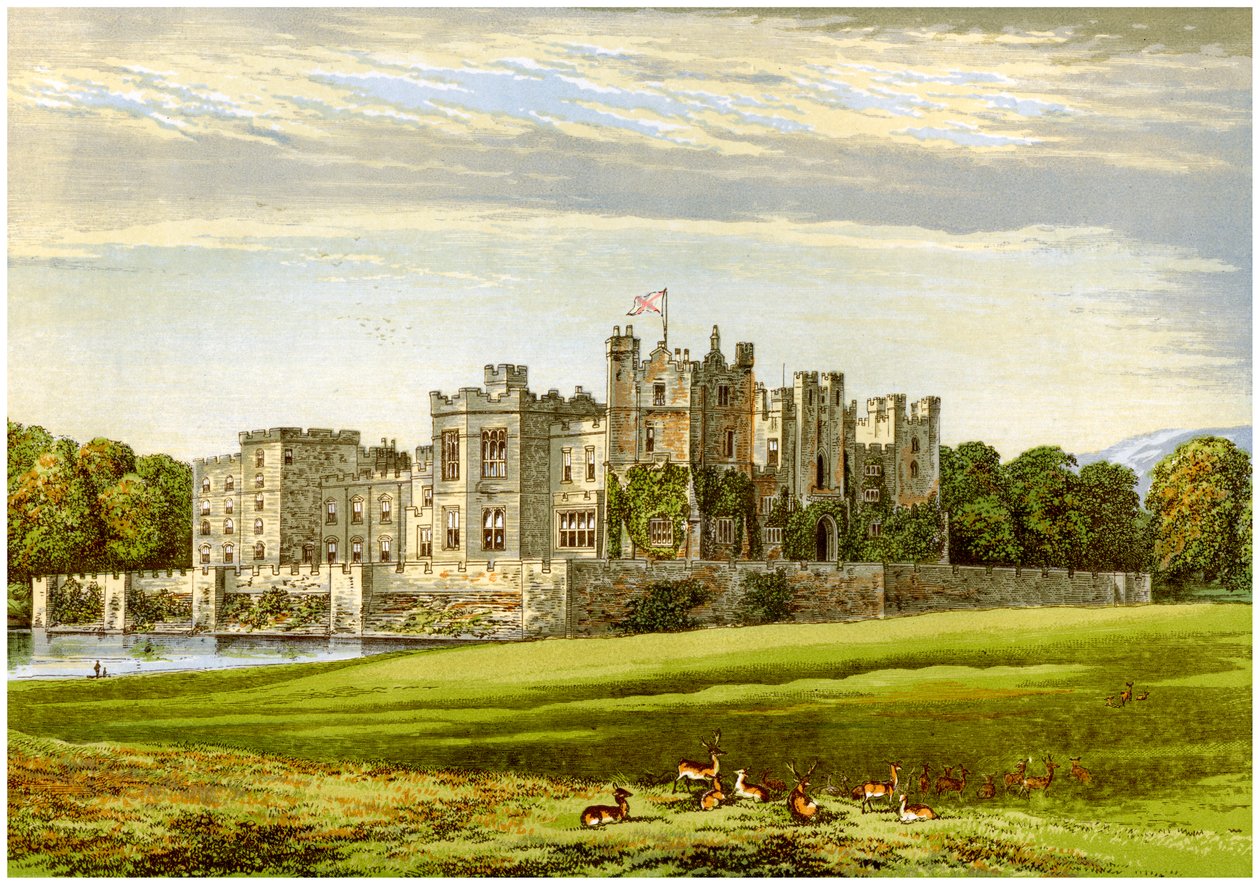 Raby Castle, County Durham, hjemsted for hertugen af Cleveland, c1880 af Unbekannt
