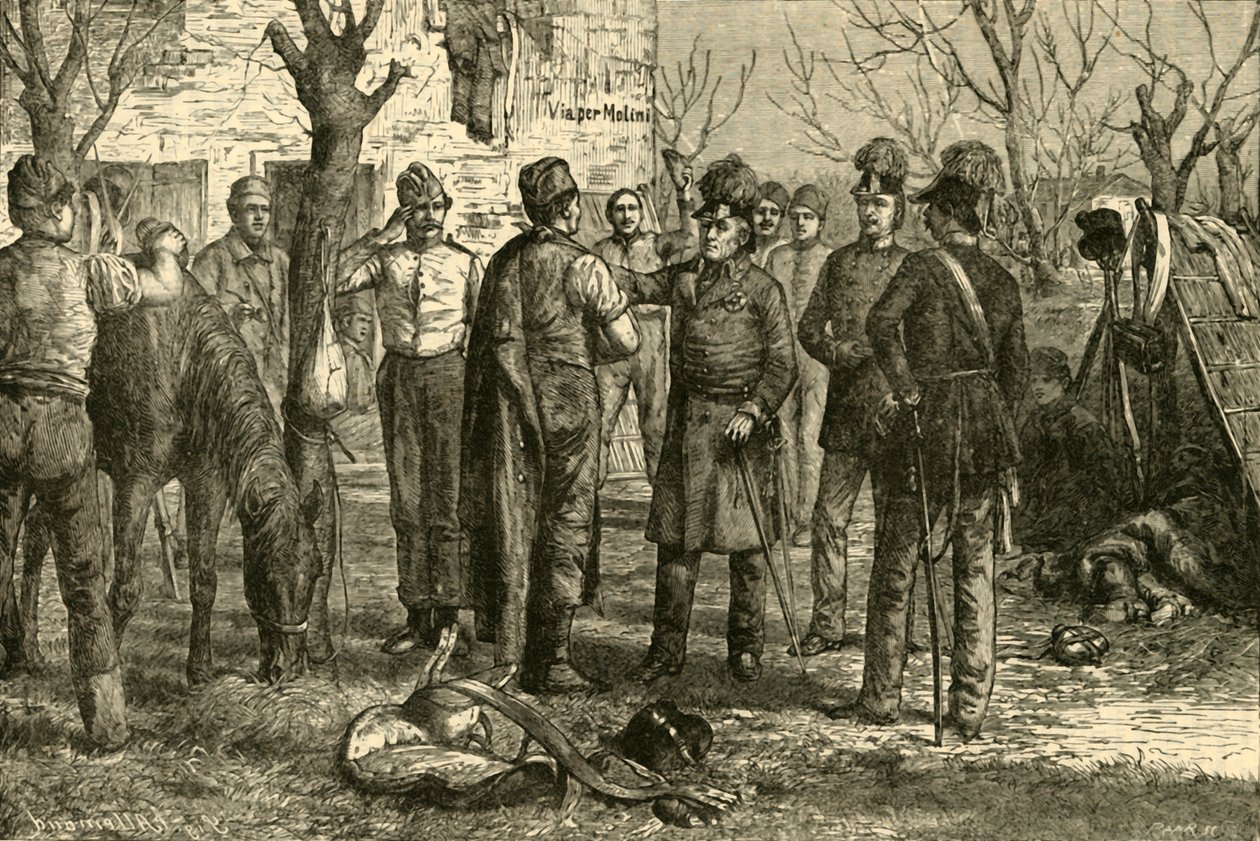 Radetsky efter sejren ved Novara 1849, 1890. af Unbekannt