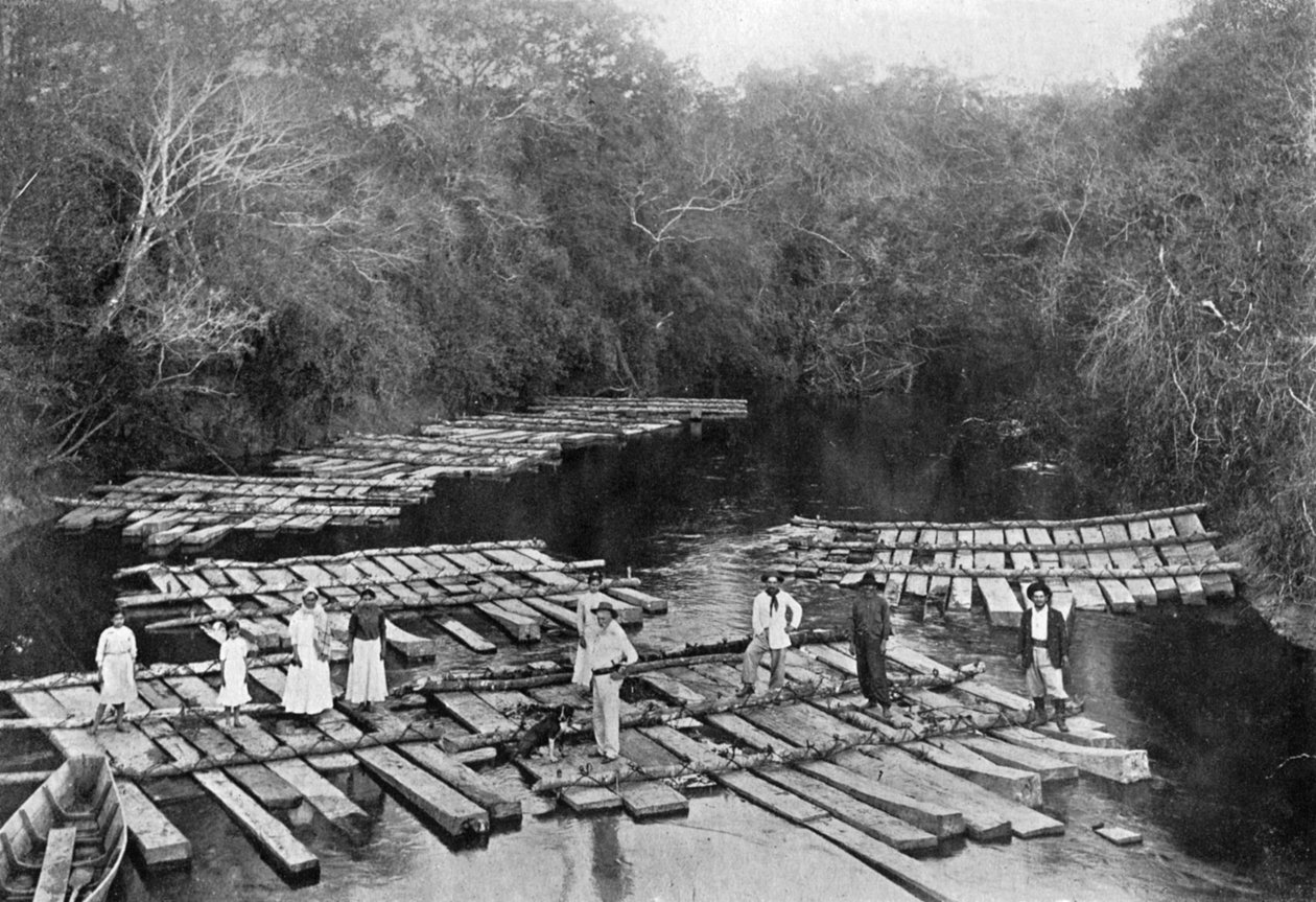 Flåder på Tebicuary-mi-floden, Paraguay, 1911 af Unbekannt