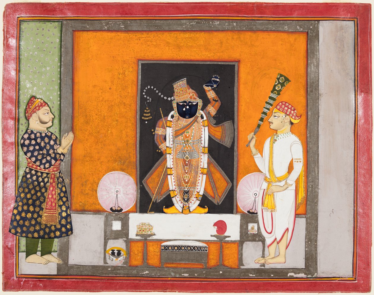 Raja Ram Singh krigsskibe Krishna A Bridge Nathji The Breedgroom, ca. 120. af Unbekannt