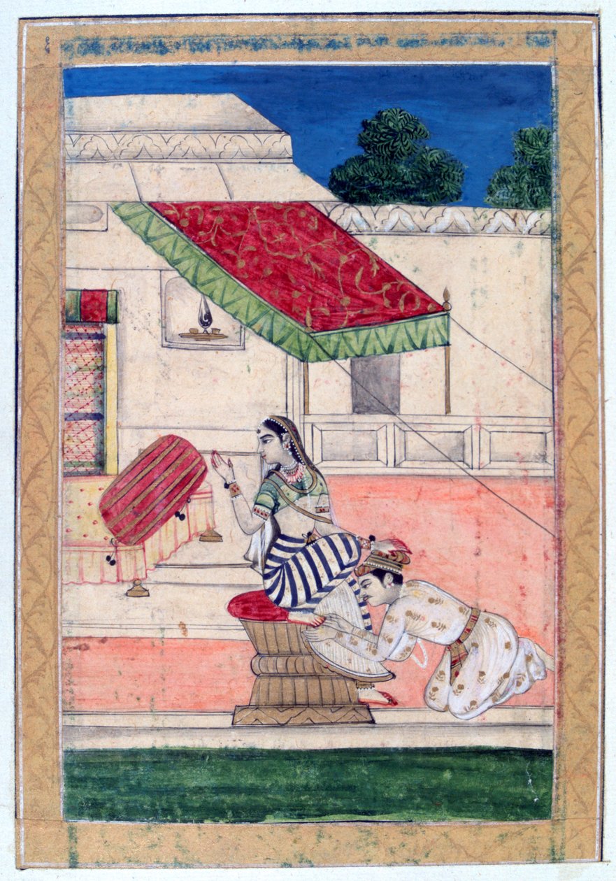 Ramkali Ragini, Ragamala Album, School of Rajasthan, 1800-tallet af Unbekannt