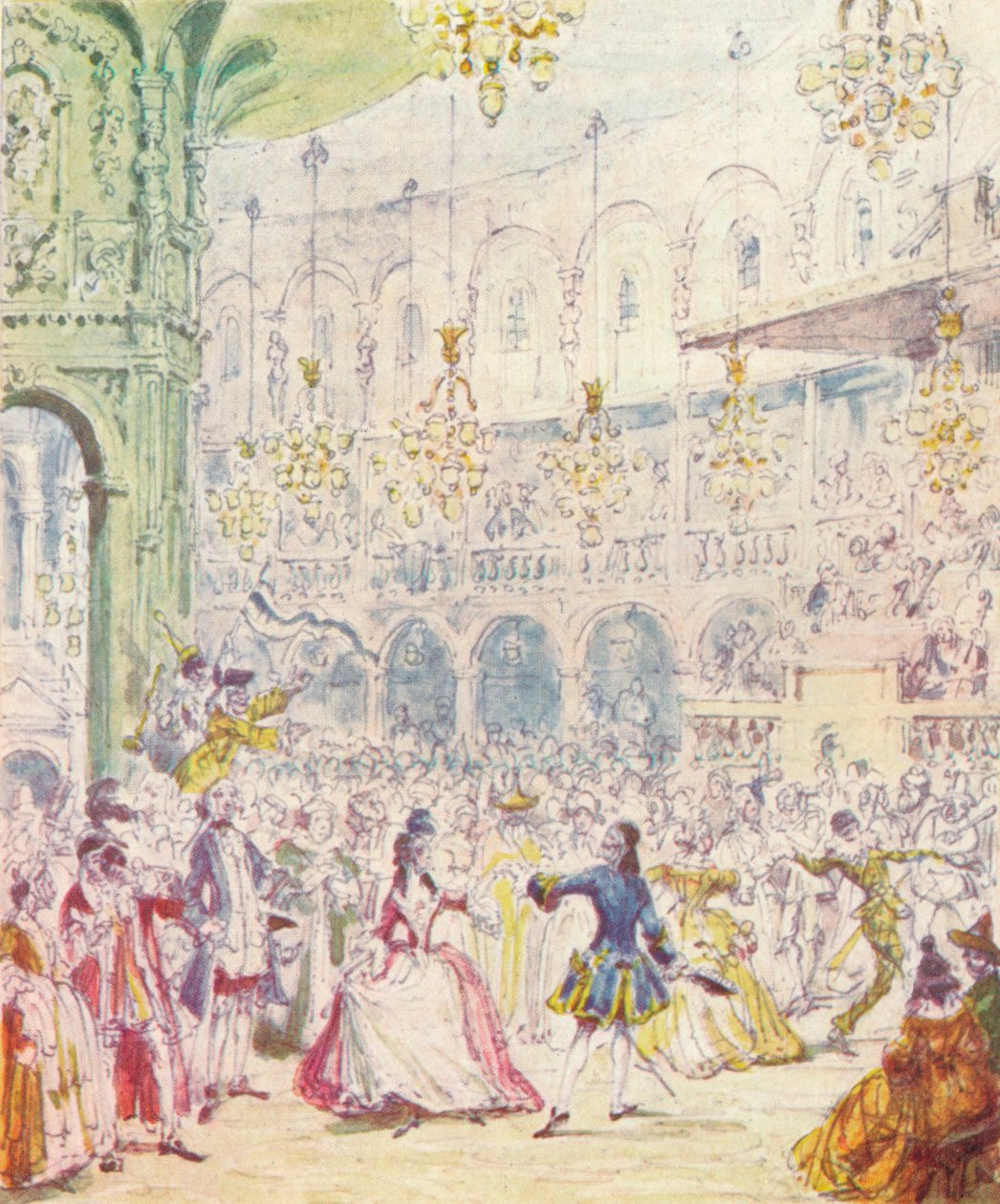 Randulph og Hilda danser i Rotunden ved Ranelagh Gardens, 1842, 1903 af Unbekannt