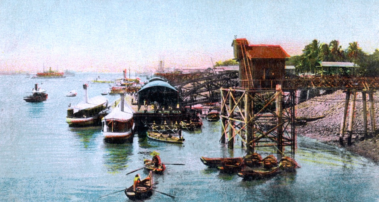 Rangoon Havn, Myanmar, omkring 1900-tallet af Unbekannt