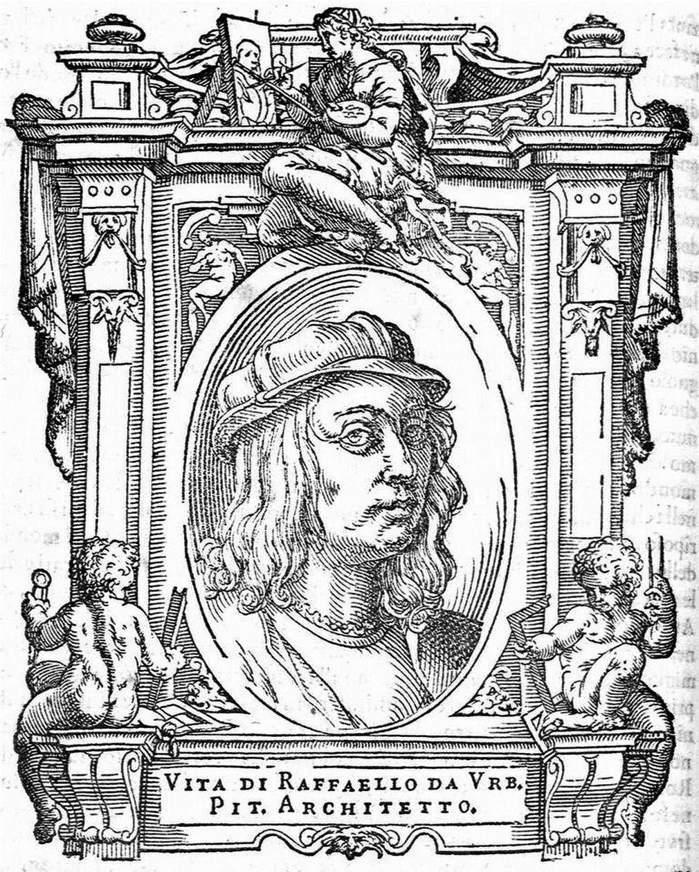 Raphael. Fra: Giorgio Vasari, Livet af de mest fremragende italienske malere, billedhuggere og arkitekter, 1568 af Unbekannt