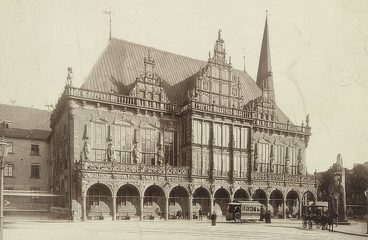 Rådhus i Bremen. Omkring 1900 af Unbekannt