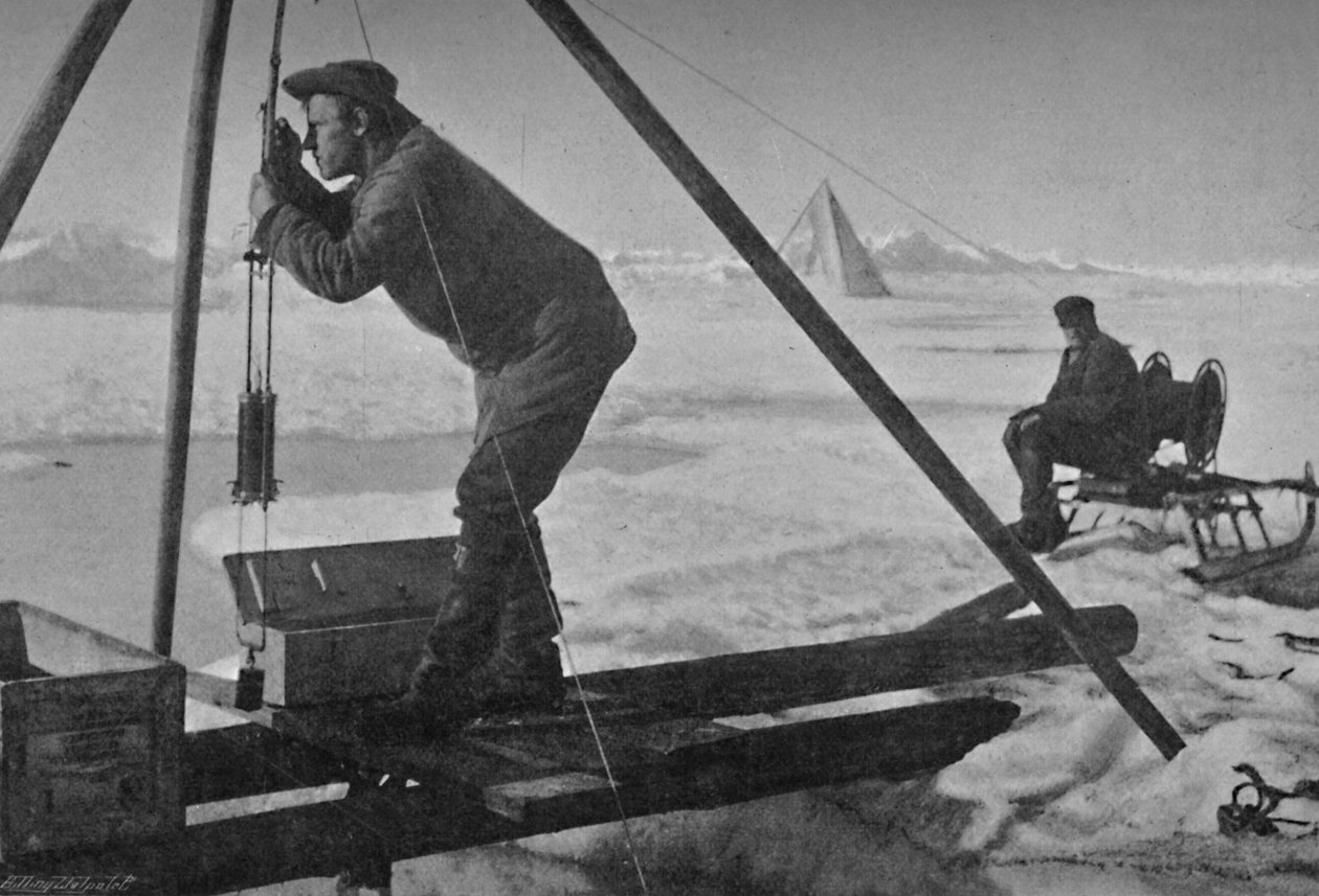 Aflæsning af temperaturen med en linse. 12. juli 1894, 1894 1897 af Unbekannt