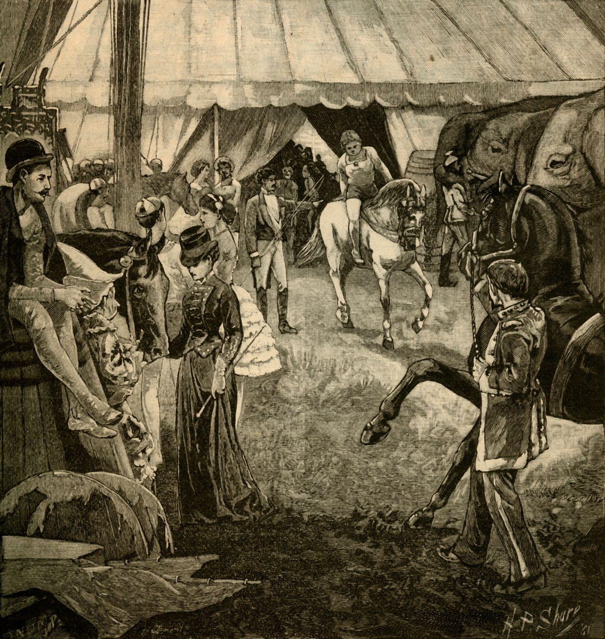 Klar til at blive kaldt ind i ringen, 1882. af Unbekannt