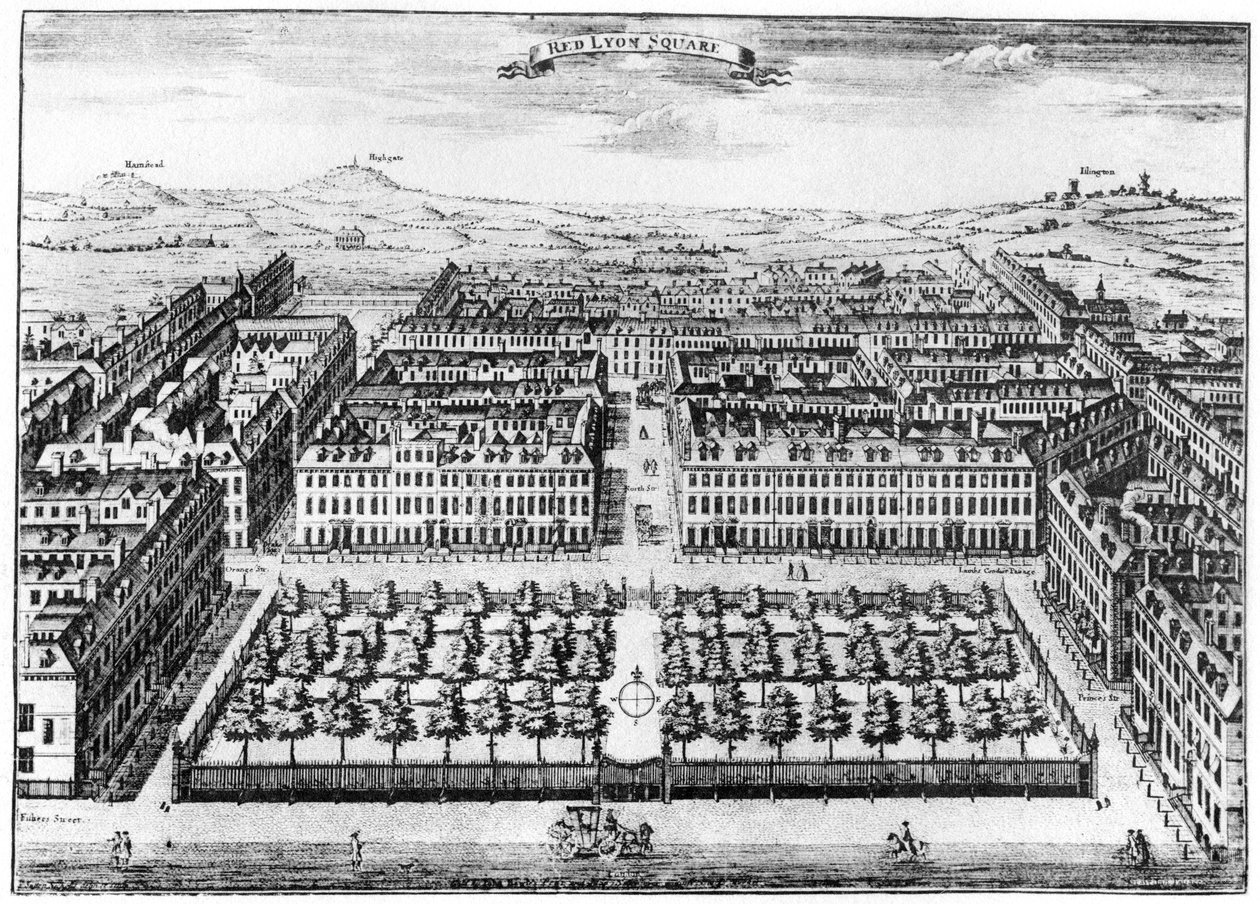 Red Lion Square, London, 1700-tallet 1907 af Unbekannt