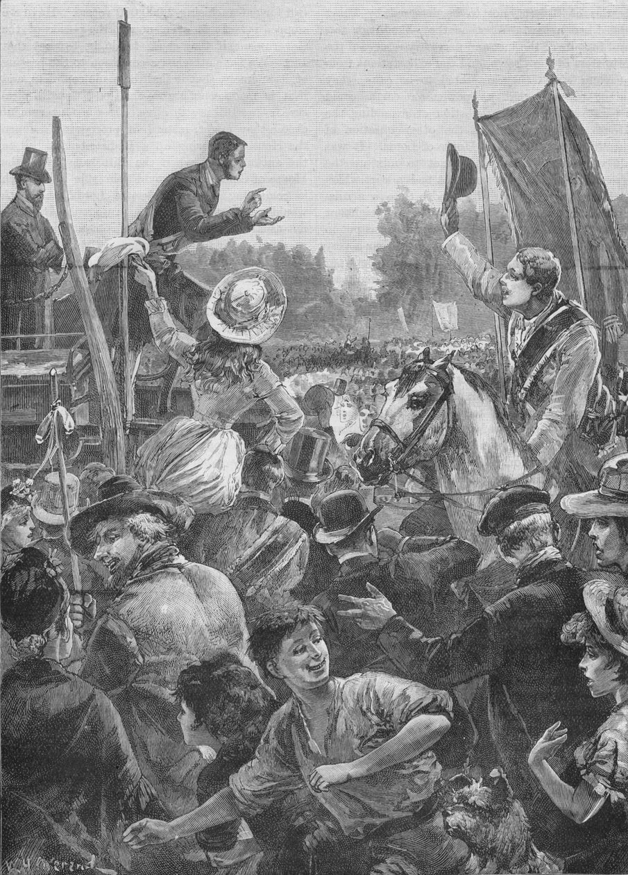 Reformdemonstration i Hyde Park, London, 1800-tallet 1906 af Unbekannt