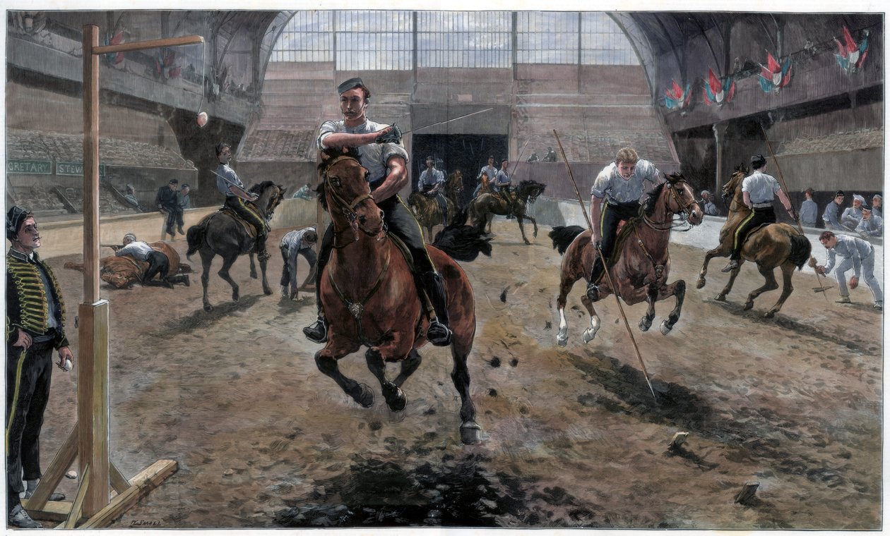 Øver til Royal Military Tournament i Agricultural Hall, Islington, London, 1886 af Unbekannt