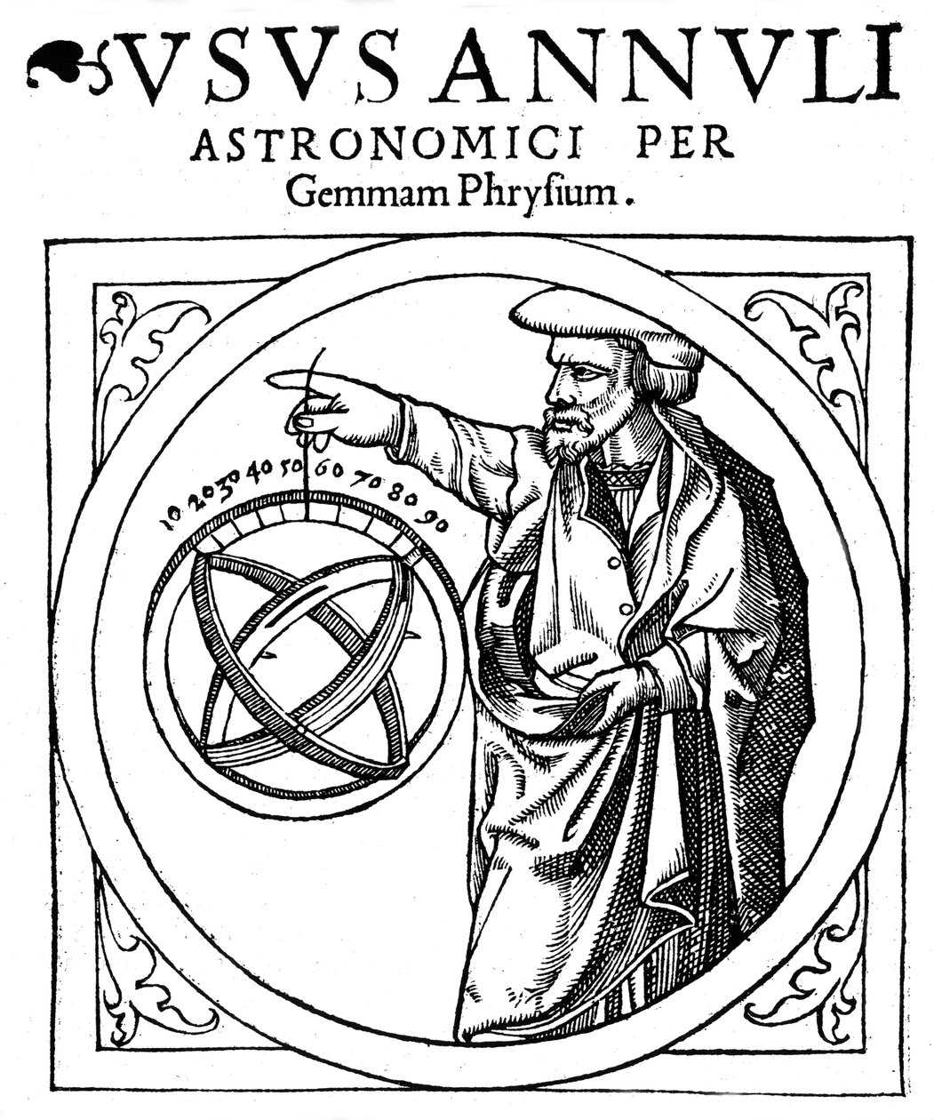 Reiner Gemma Frisius, hollandsk astronom, geograf, kartograf og matematiker, 1539 af Unbekannt