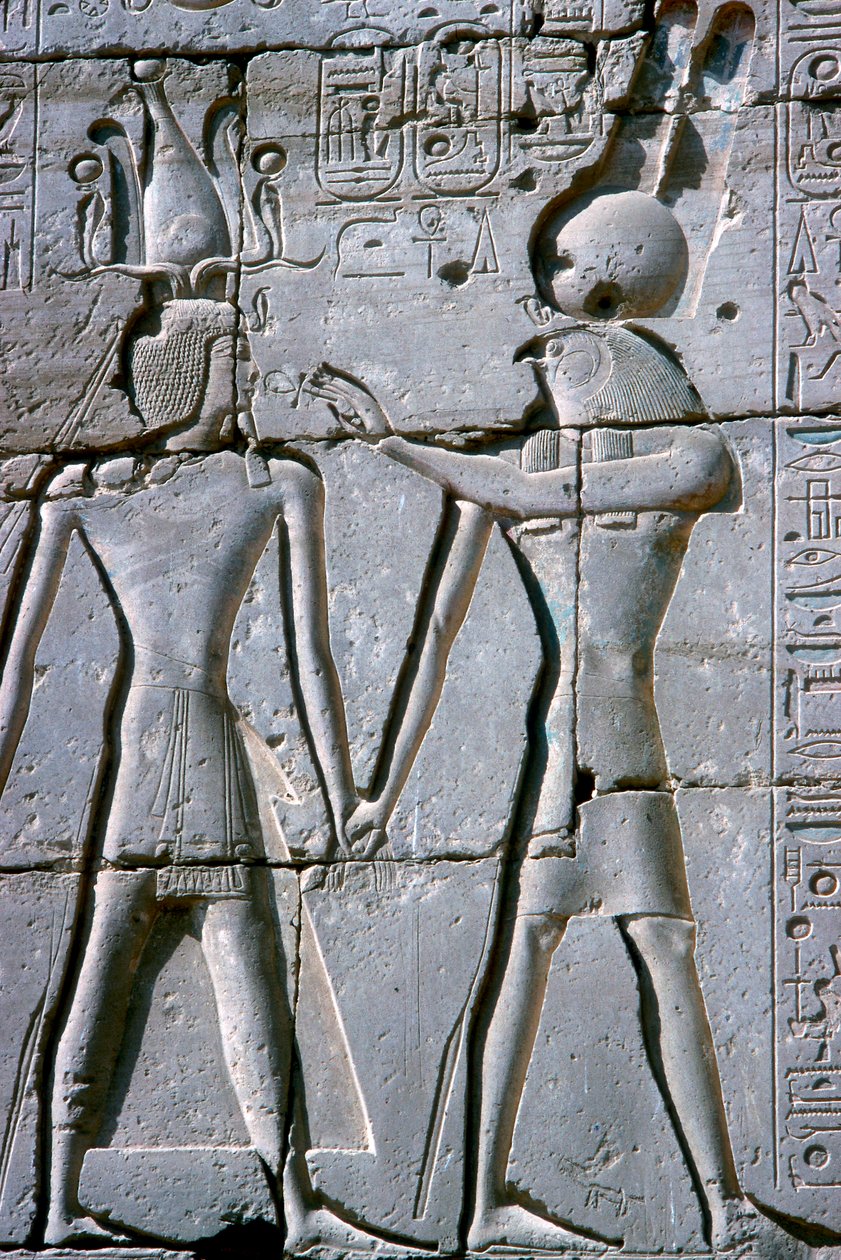 Relief af Amun-Ra, der giver liv til Ramses II, Ramses II