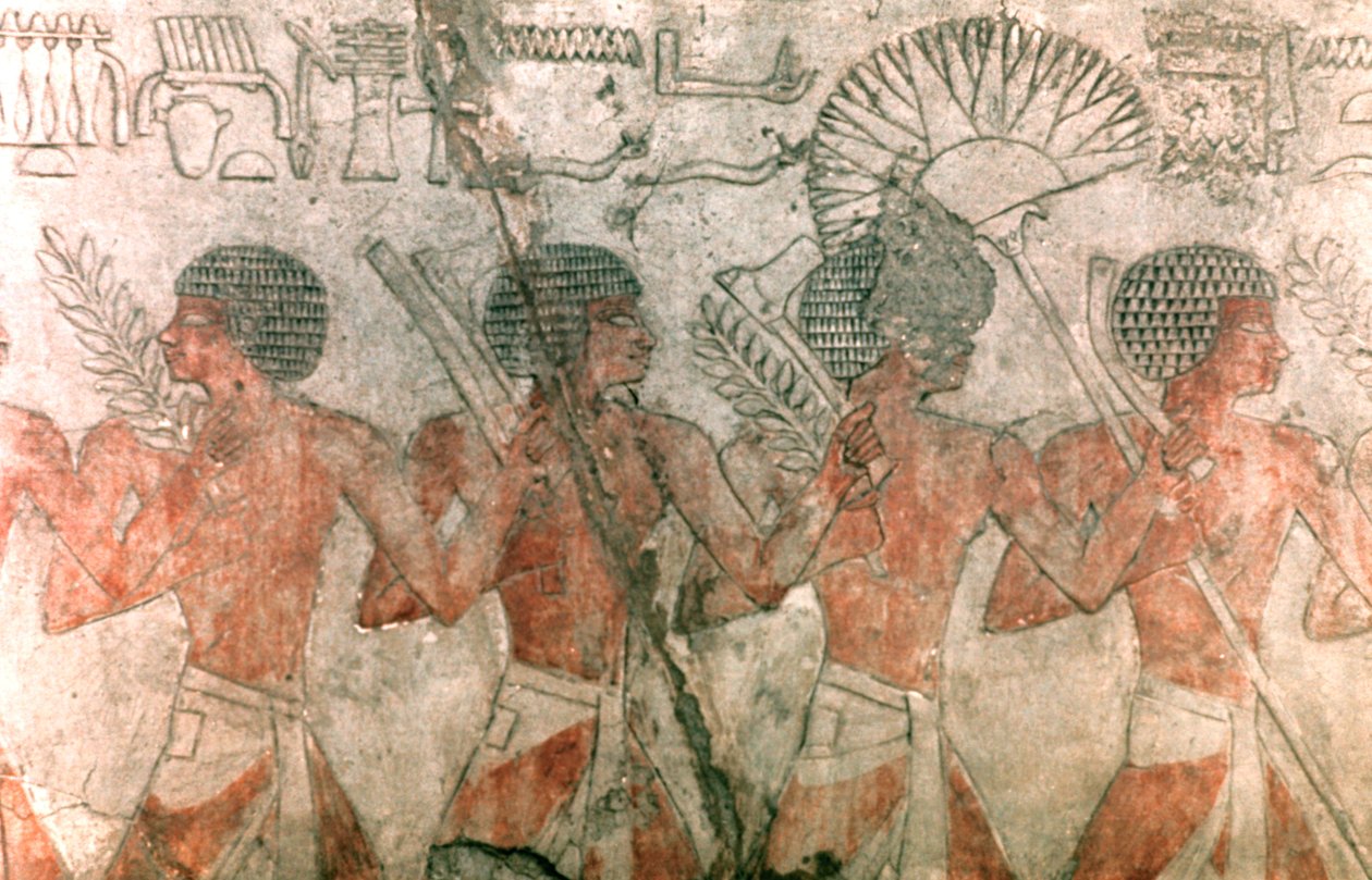 Relief med soldater, Hatshepsut-templet af Unbekannt
