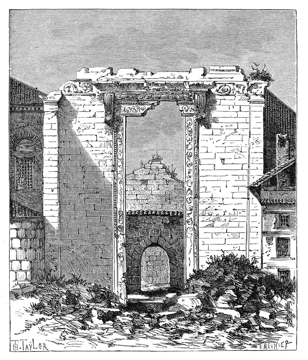 Rester af Augustus og Roms tempel, Ancyra Ankara, Tyrkiet, 1895 af Unbekannt