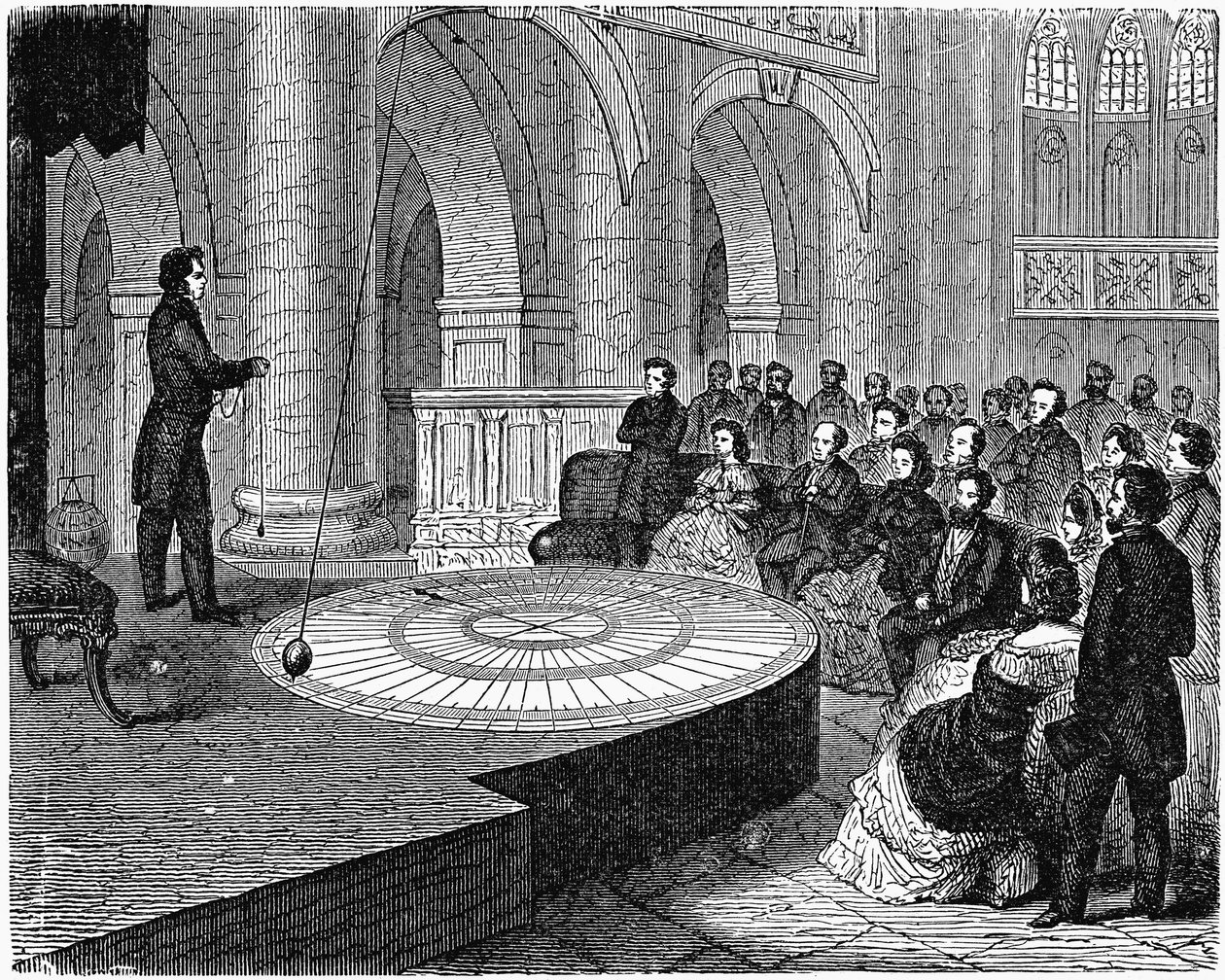 Gentagelse af Foucaults demonstration af jordens rotation, maj 1851 c1890 af Unbekannt