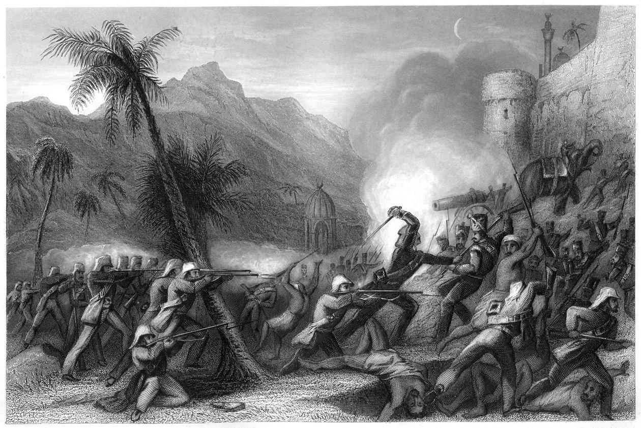 Afvisning af en sortie før Delhi, 1857, c1860 af Unbekannt