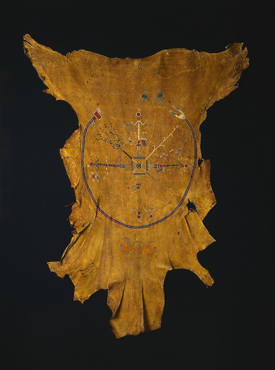 Replika af en Drypainting Iikaah efter et drypainting af Tsi-tcaci, slutningen af 1800-tallet-begyndelsen af 1900-tallet. af Unbekannt