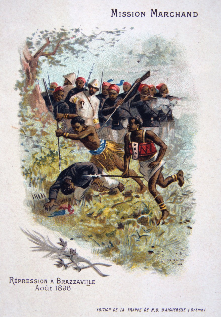 Undertrykkelse i Brazzaville, august 1896 af Unbekannt