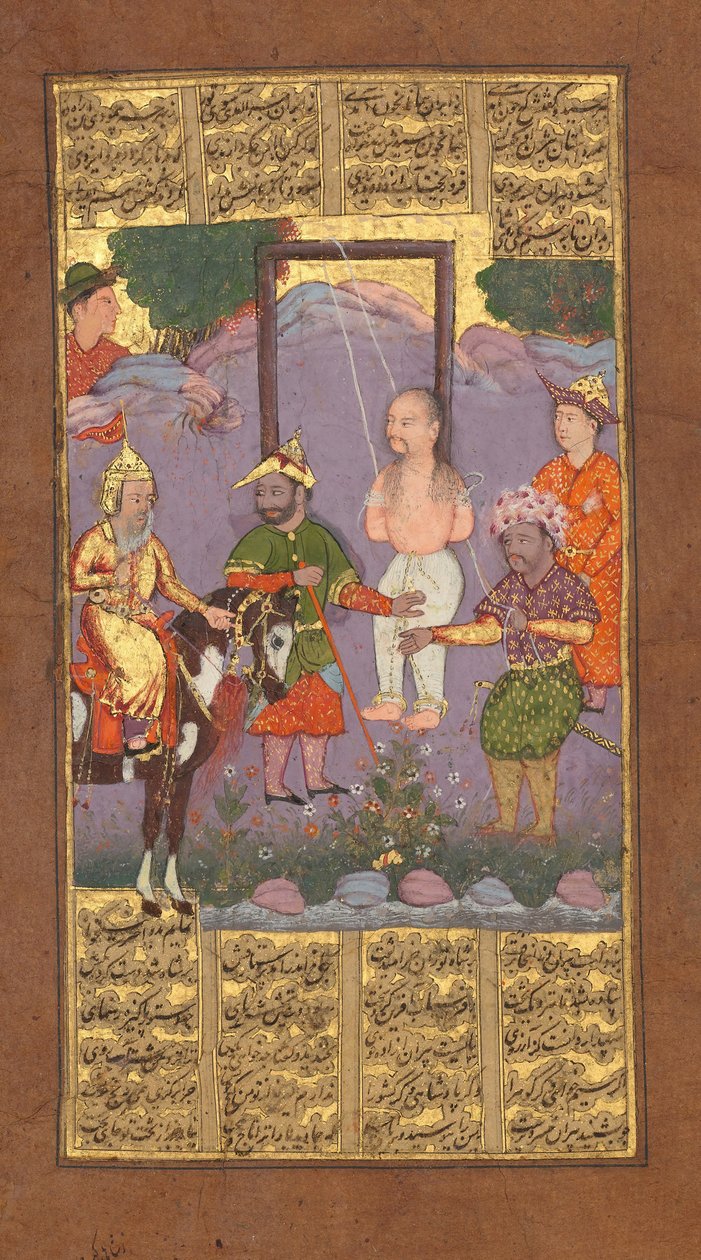 Rescue of Bizhan af Piran, Folio fra en Shahnama Book of Kings of Firdausi, ca. 1610. af Unbekannt