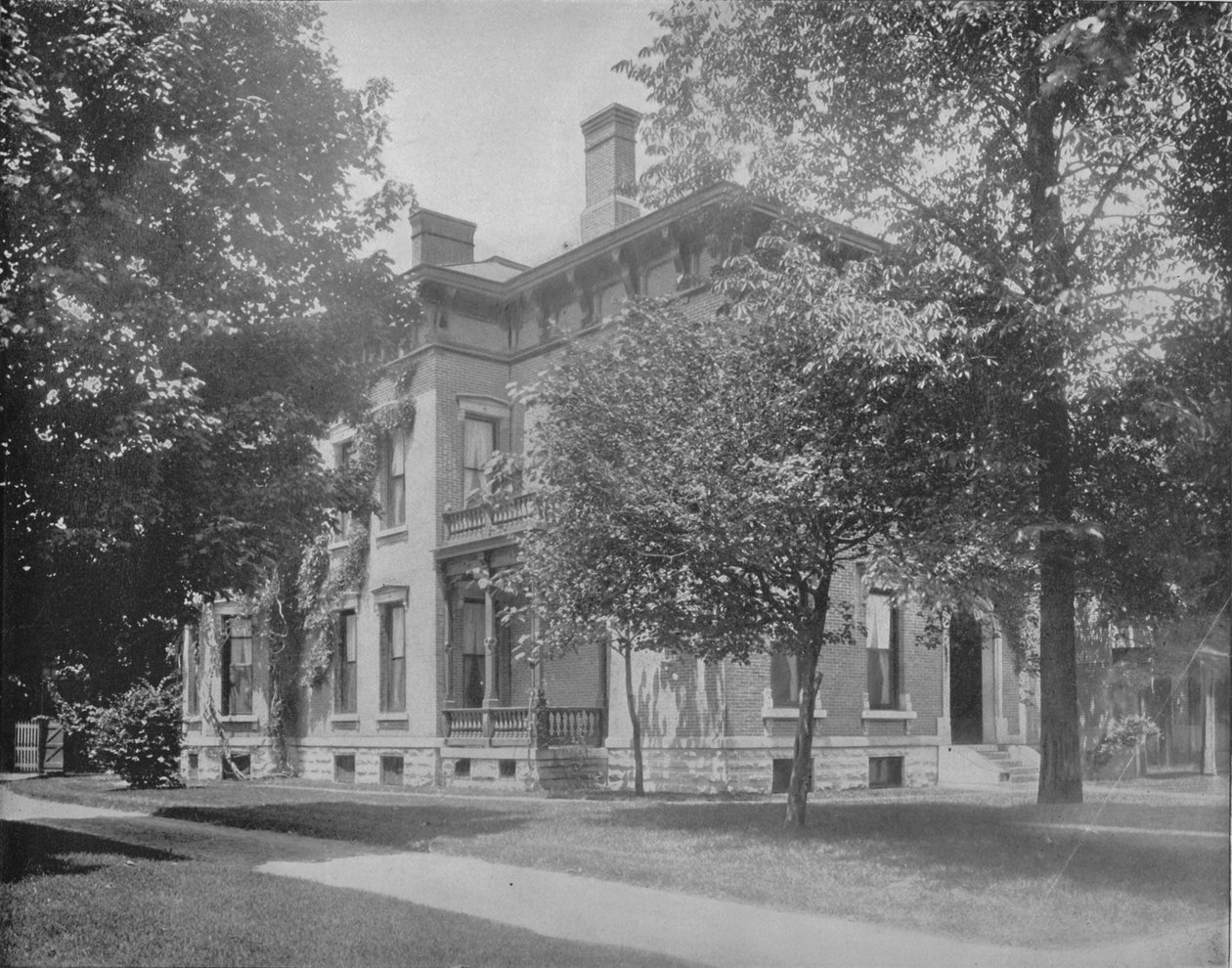 Bopæl for ekspræsident Harrison, Indianapolis, Indiana, c1897. af Unbekannt
