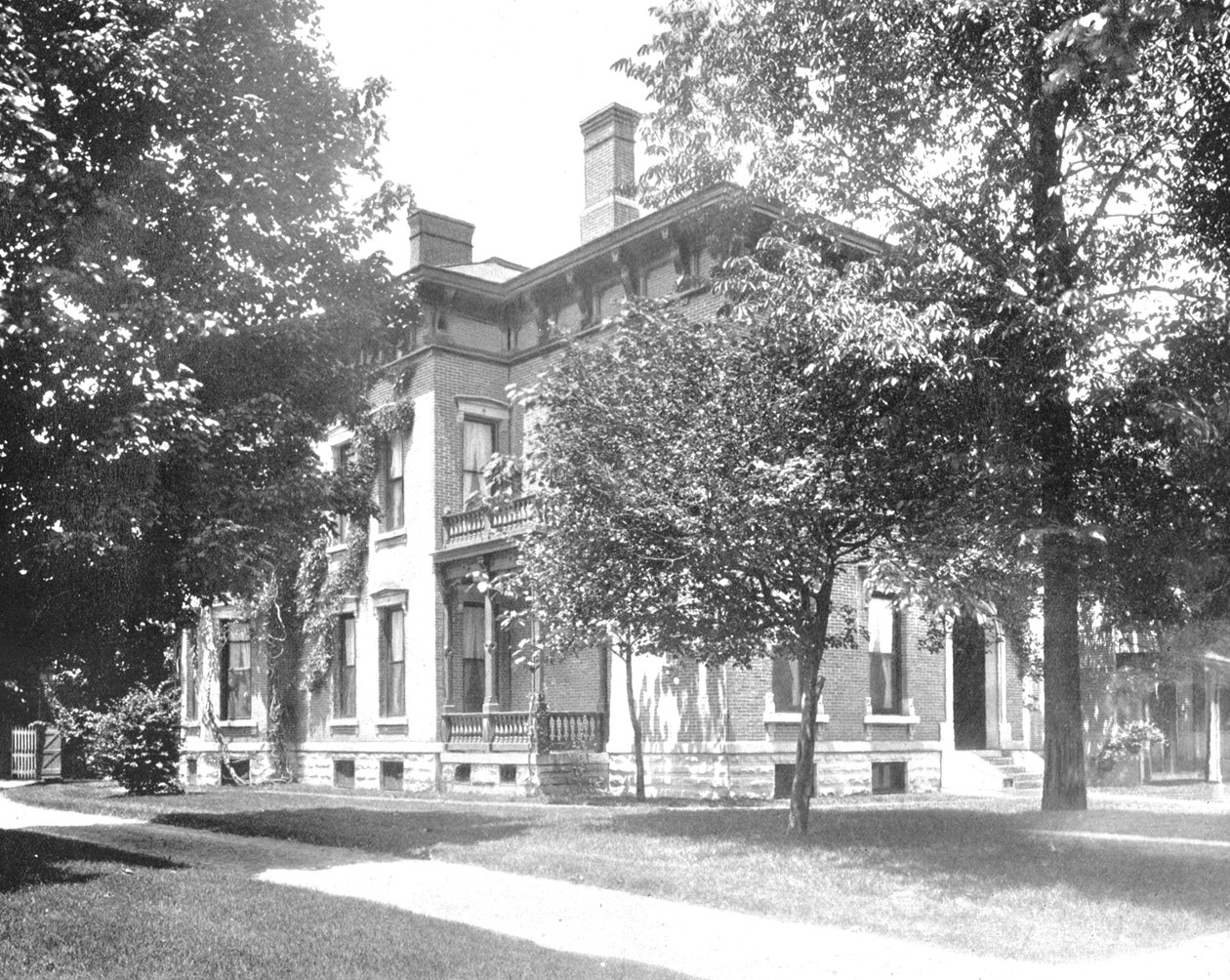 Bopæl for tidligere præsident Harrison, Indianapolis, Indiana, USA, c1900. af Unbekannt