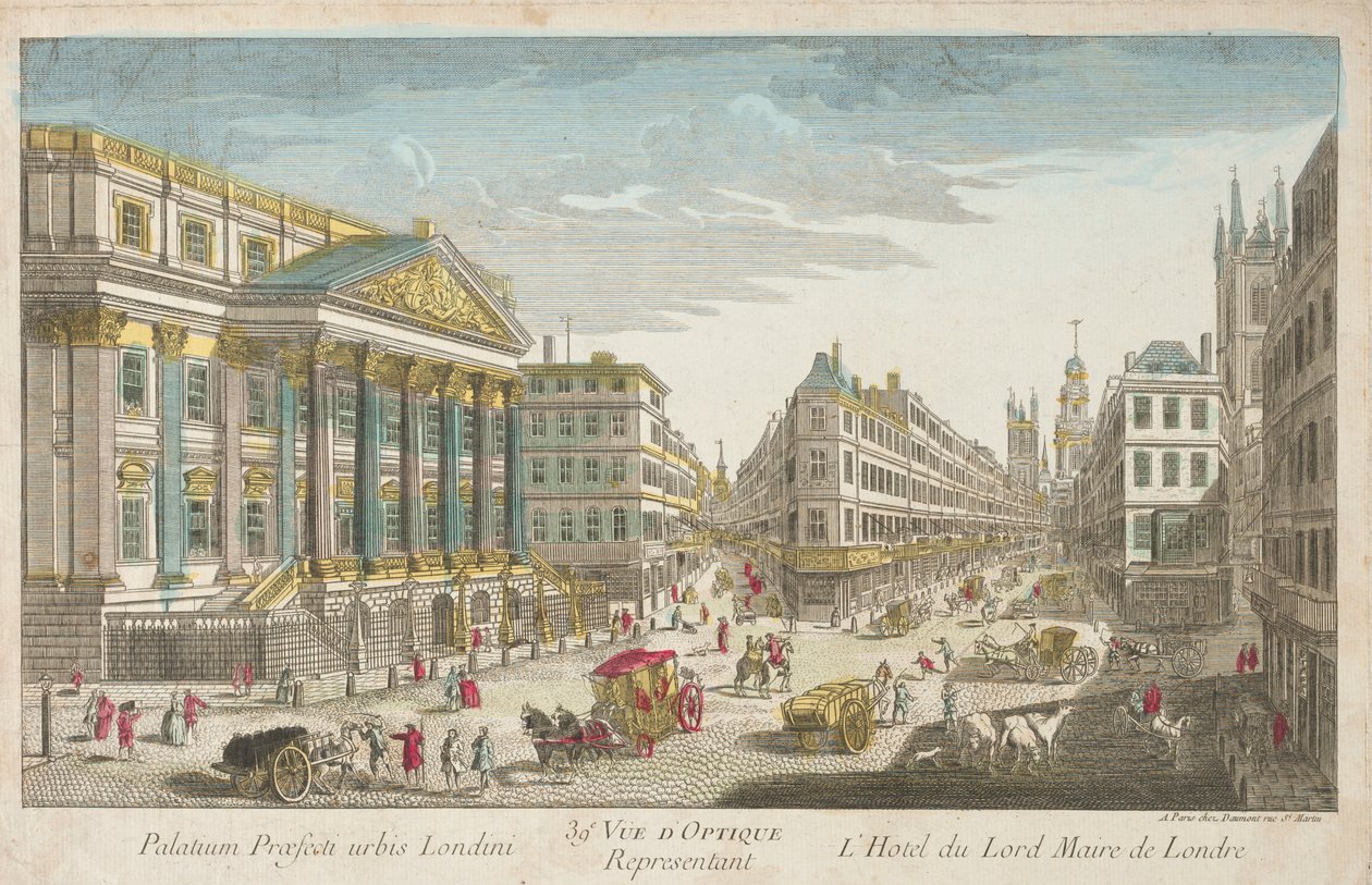 Bolig for overborgmesteren i London, 1700-tallet. af Unbekannt