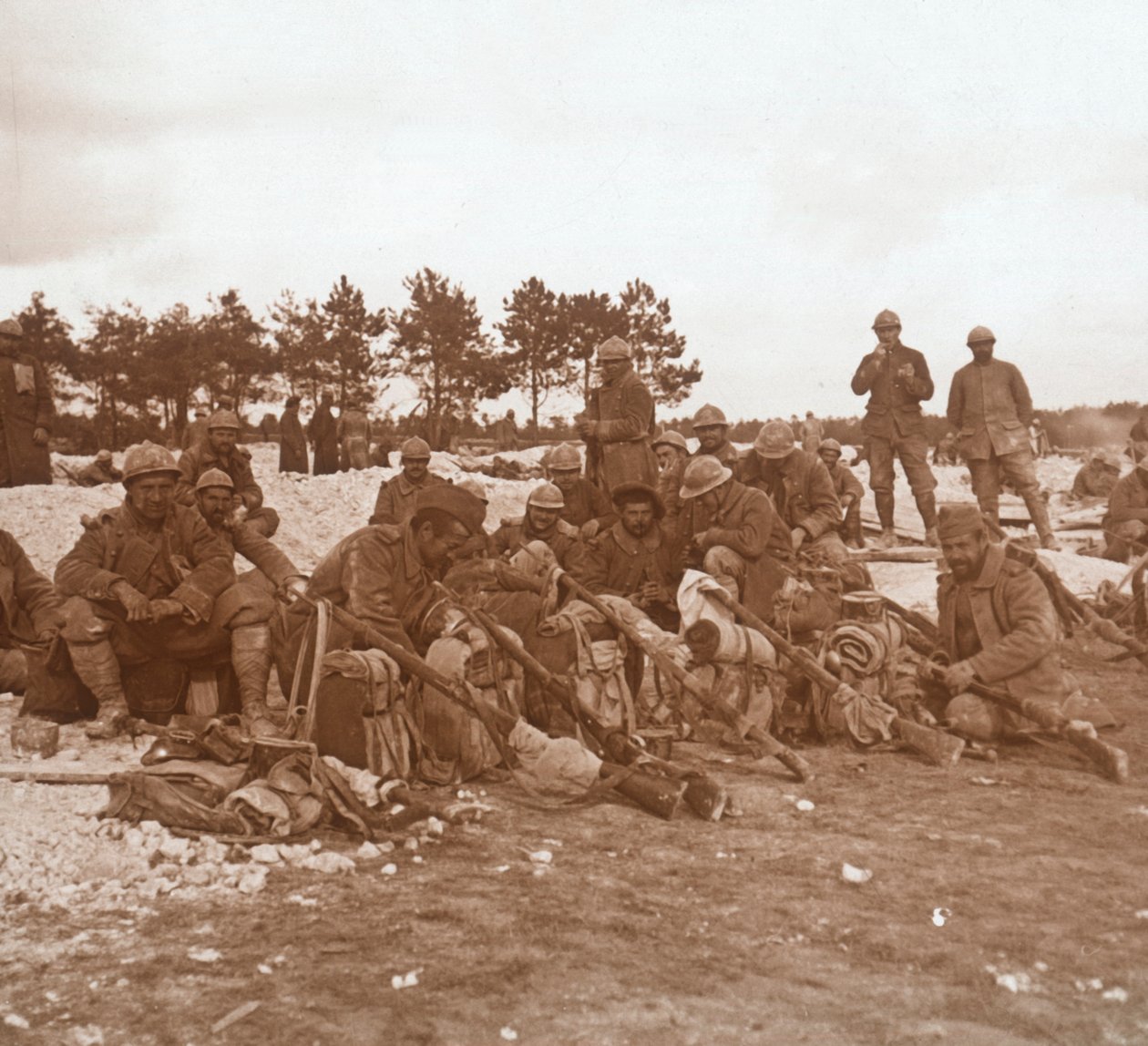 Rasteplads, Champagne, Nordfrankrig, c1914-c1918 af Unbekannt