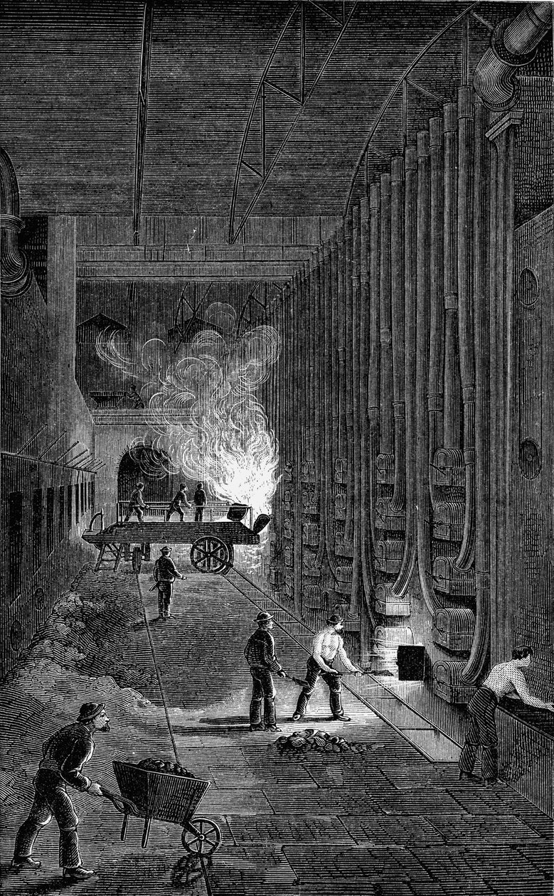 Retort House, Imperial Gasworks, Kings Road, London, 1876 af Unbekannt