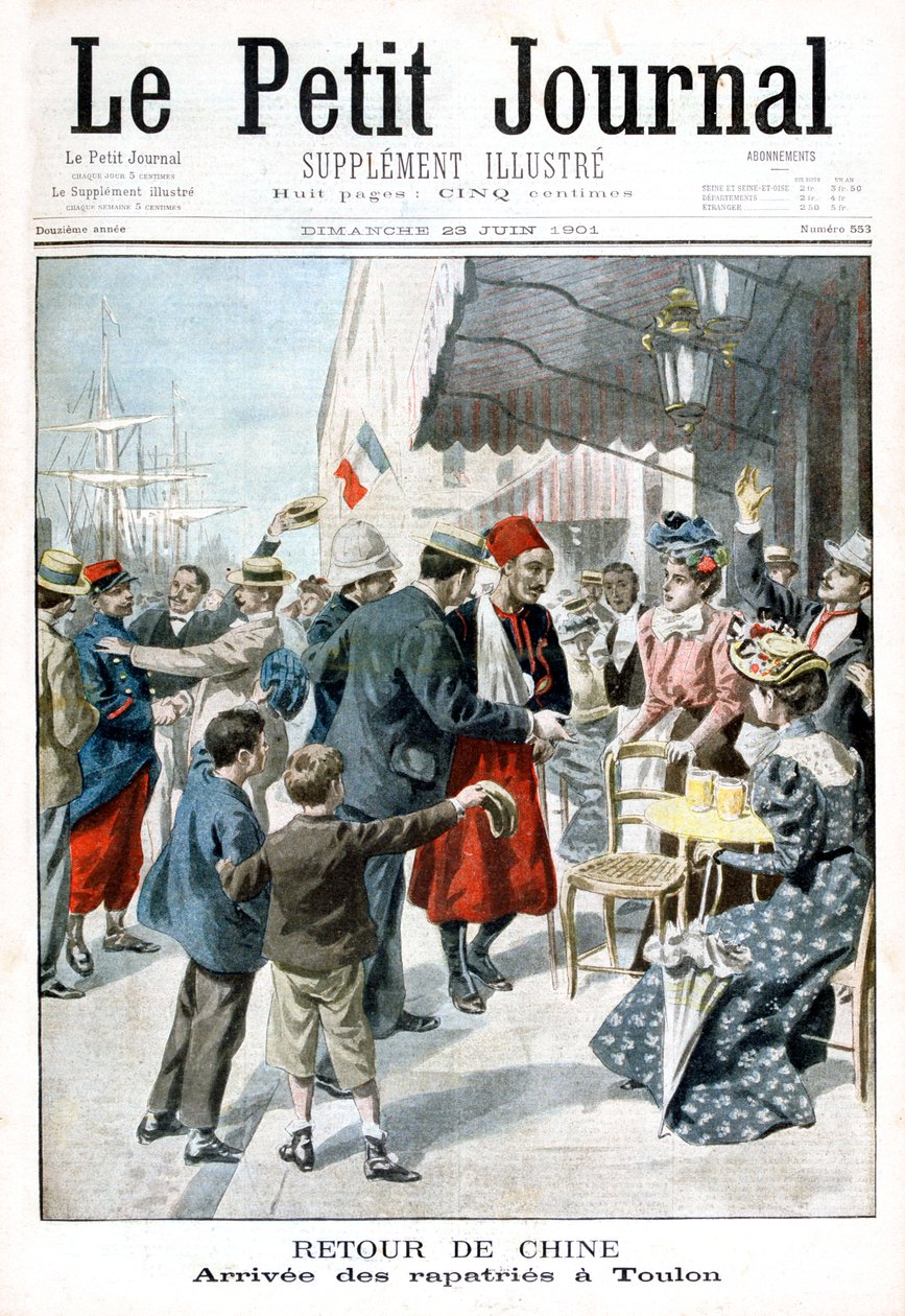 Tilbage fra Kina, hjemvendtes ankomst, Toulon, 1901 af Unbekannt