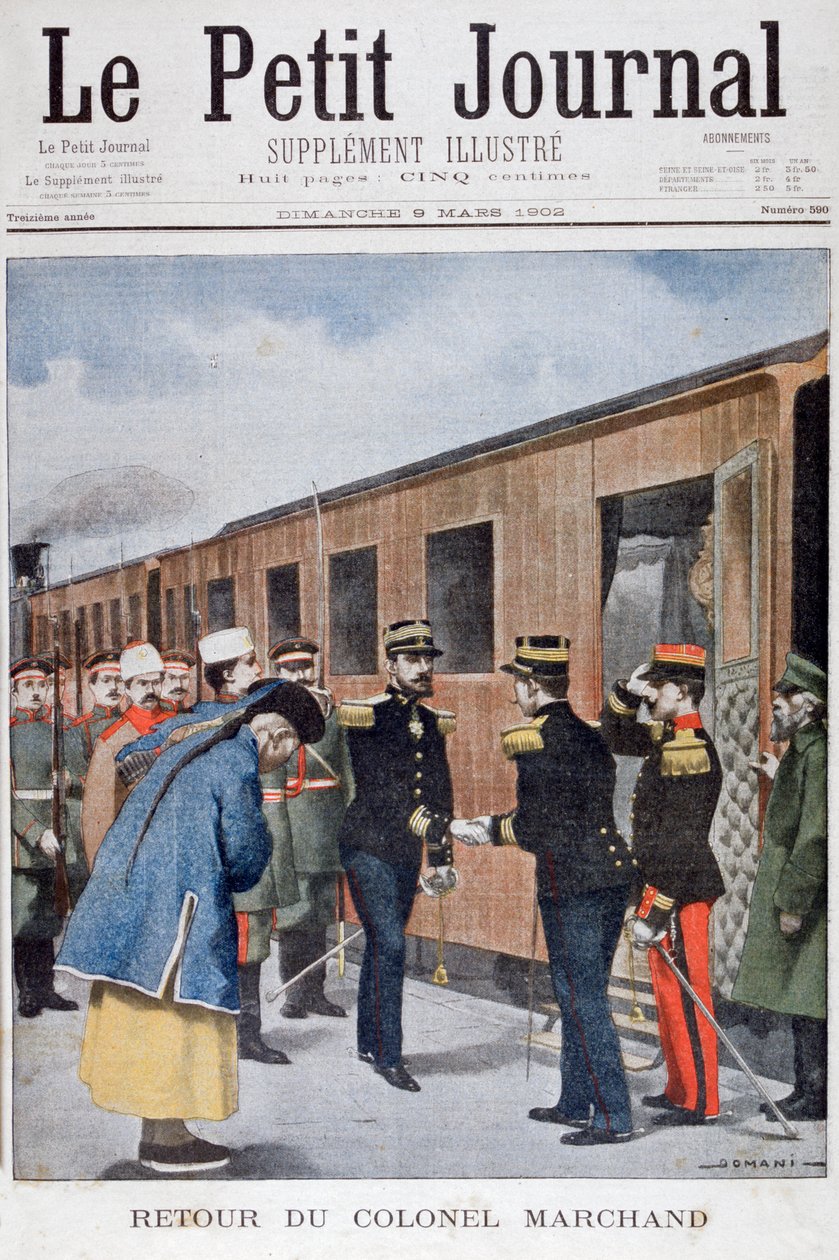 Oberst Marchands tilbagevenden til Kina, 1902 af Unbekannt