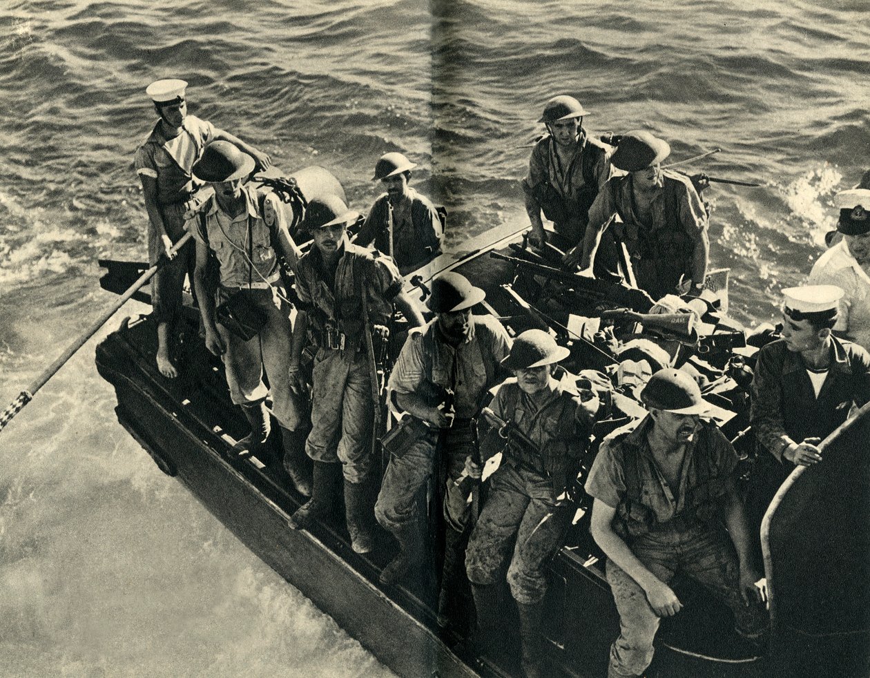 Retur af et landgangsparti af Royal Marines, Anden Verdenskrig, c1939-c1943 1944. af Unbekannt
