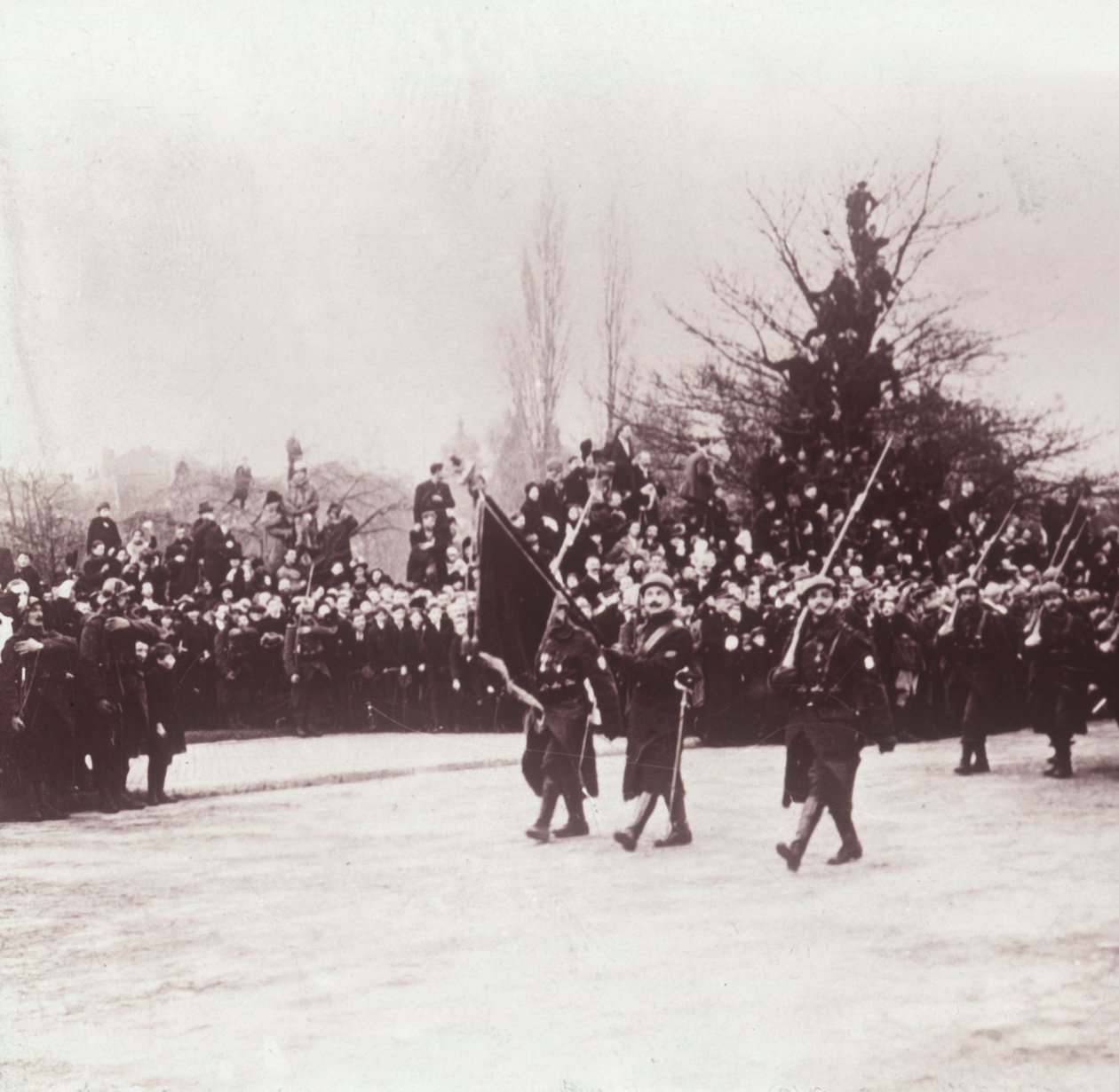 Belgiernes tilbagevenden til Liége, Belgien, c1914-c1918 af Unbekannt
