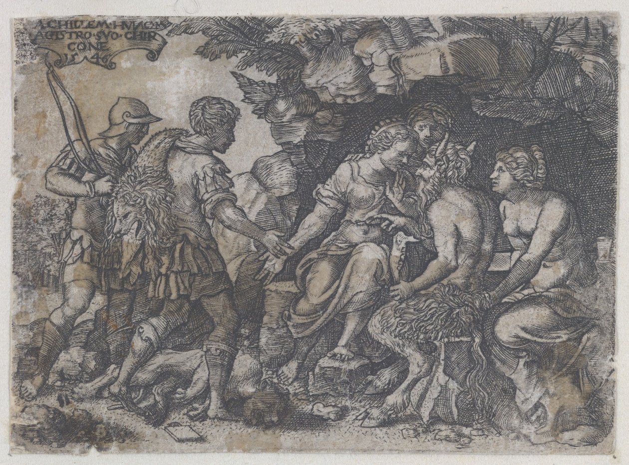 Omvendt kopi af Thetis og Chiron, 1546. af Unbekannt