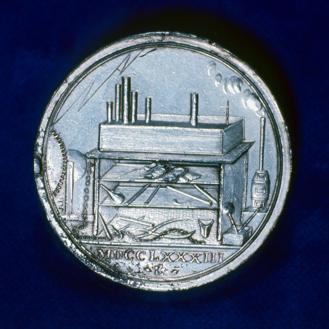Bagsiden af erindringsmedaljen til Joseph Priestley, engelsk kemiker, 1803 af Unbekannt