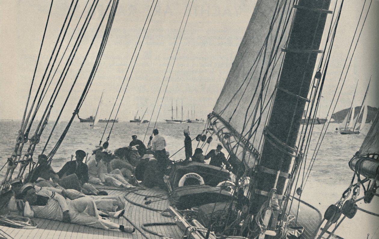De største britiske raceryachter konkurrerer under Cowes Week, 1937 af Unbekannt
