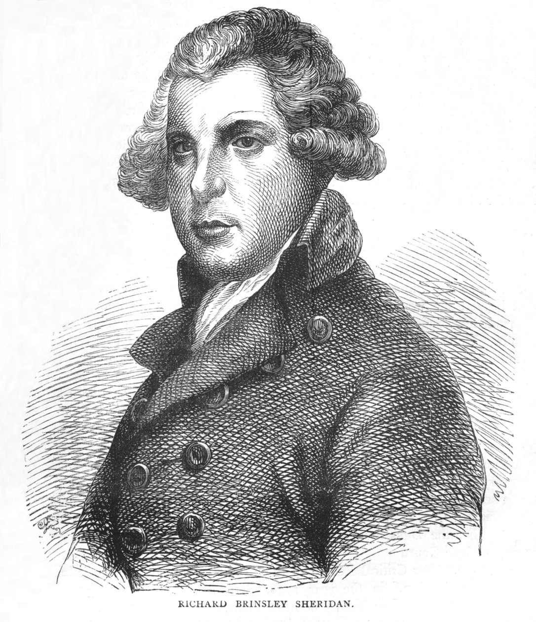 Richard Brinsley Sheridan, irsk dramatiker, digter og politiker, c1875 1878 af Unbekannt