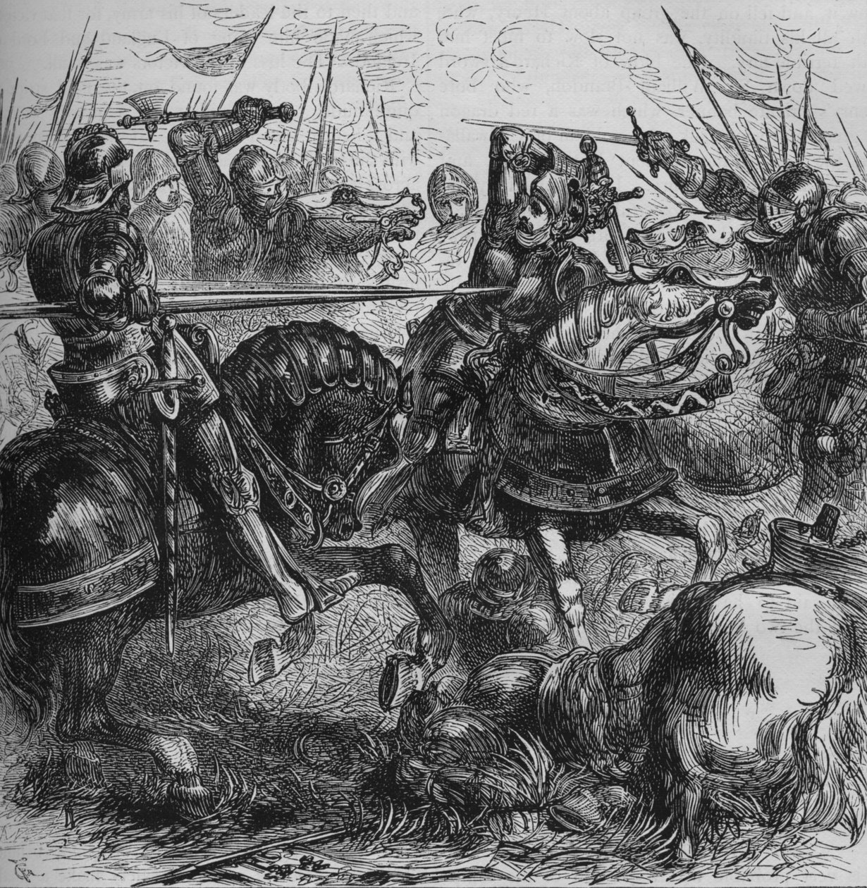 Richard III i Bosworth, 22. august 1485, c1880 af Unbekannt