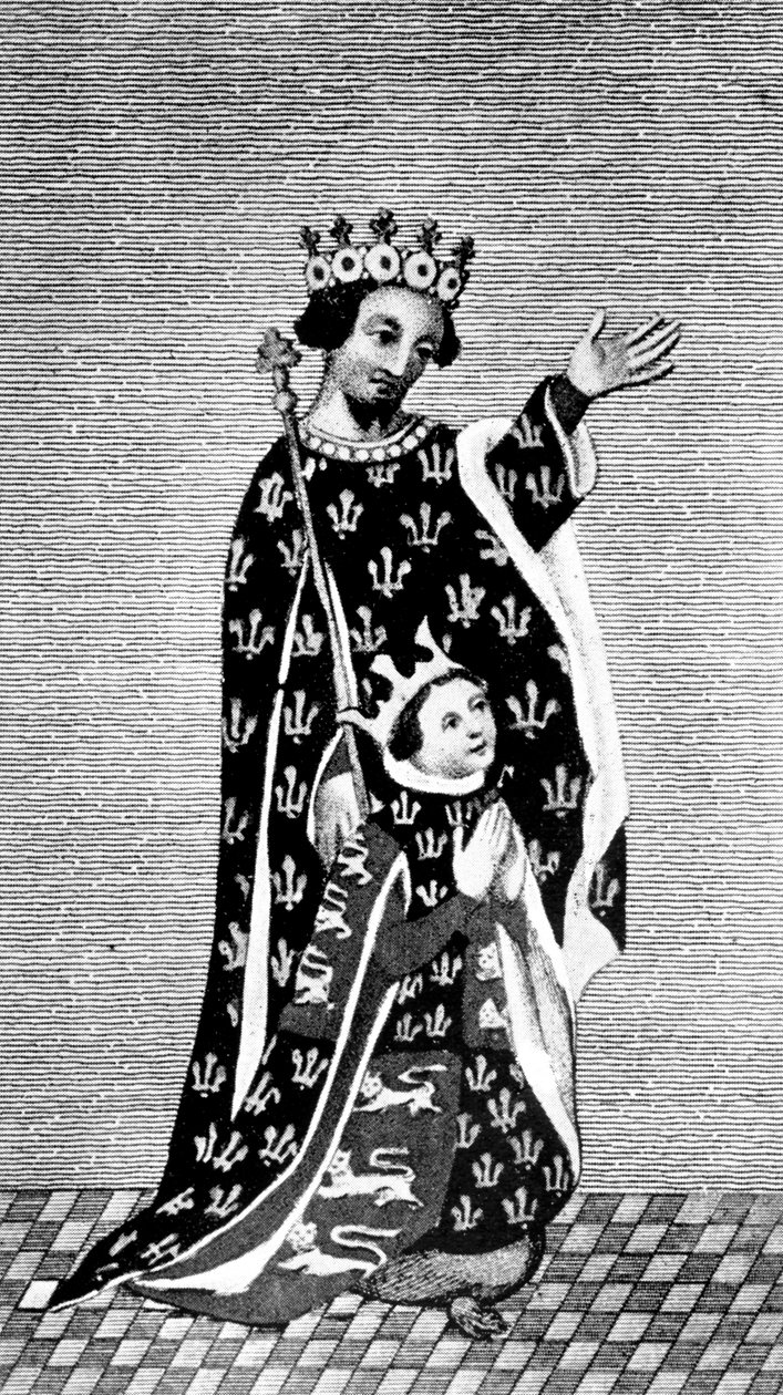 Richard II og hans far, den sorte prins, 1300-tallet, 1910 af Unbekannt