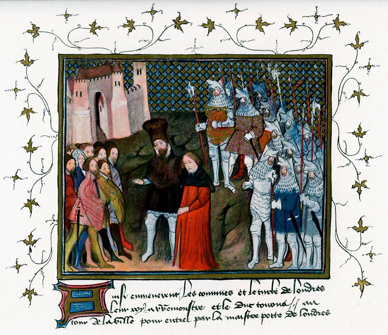 Richard II leveret af Bolingbroke til borgerne i London, 1399, c1400-c1425 af Unbekannt