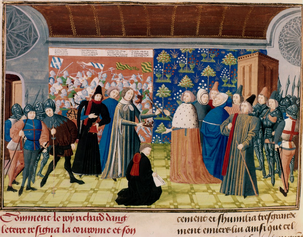 Richard II overgiver kronen, 1399 af Unbekannt