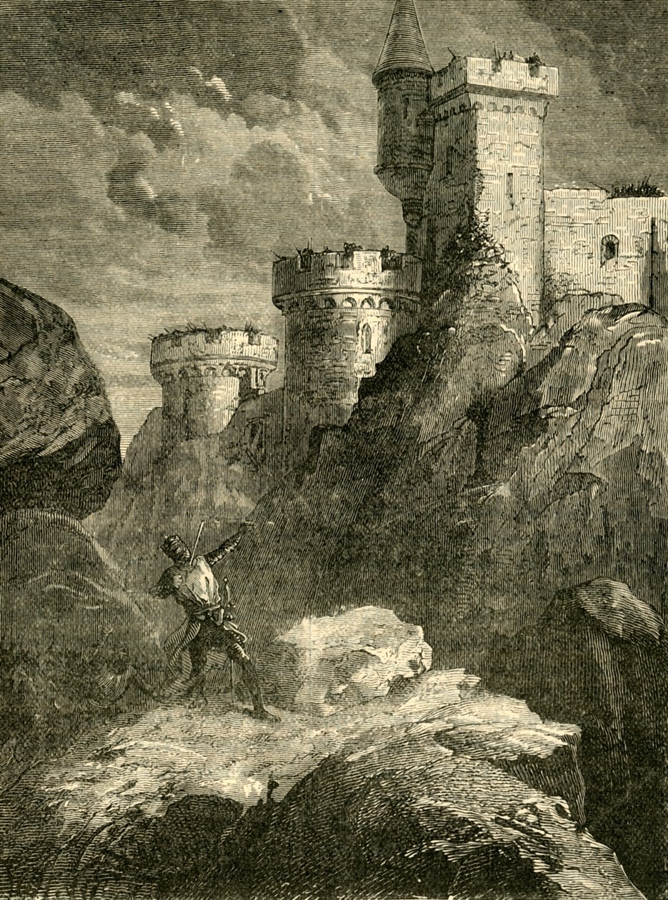 Richard I. Såret ved belejringen af Chaluz-slottet, 1199, 1890. af Unbekannt